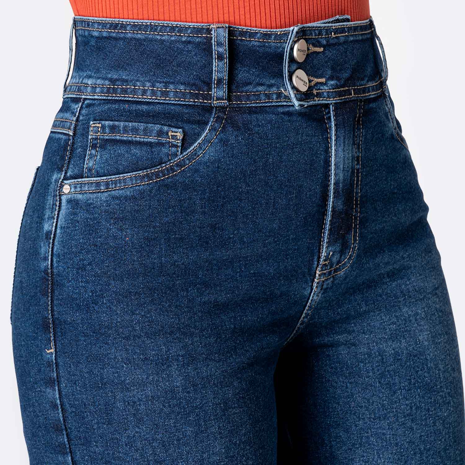 PANTALÓN JEAN DENIM STRETCH MUJER PIONIER GHIAL - 3