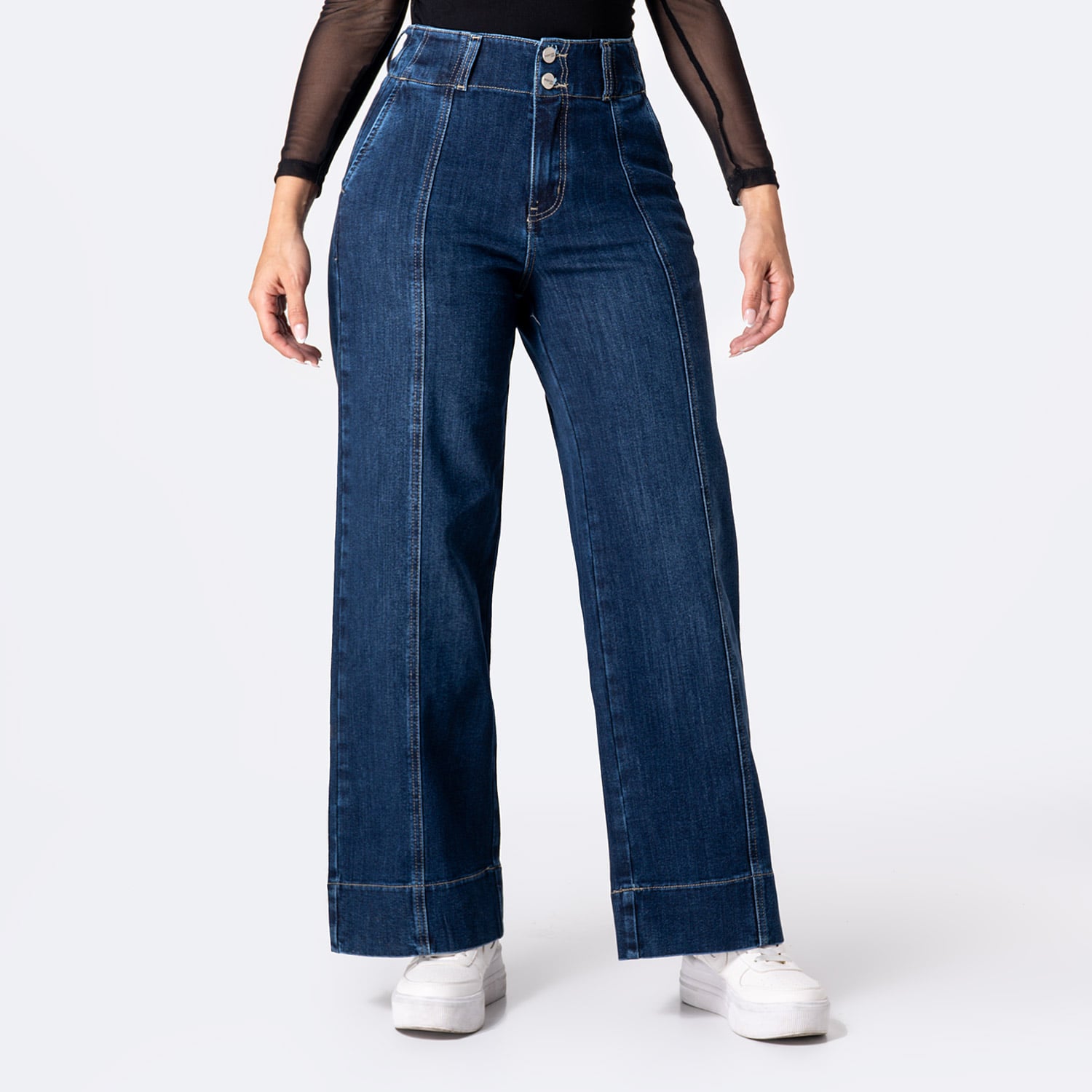 PANTALÓN JEAN DENIM STRETCH MUJER PIONIER MANDYH - 1