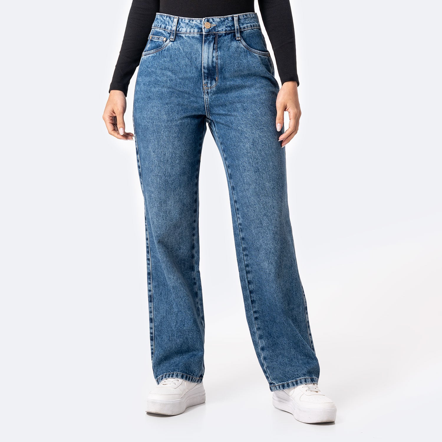 PANTALÓN JEAN DENIM MUJER PIONIER DEYAM - 1