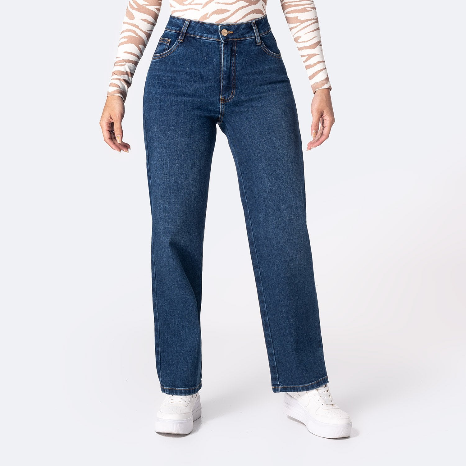 PANTALÓN JEAN DENIM STRETCH MUJER PIONIER ZIANAH - 1