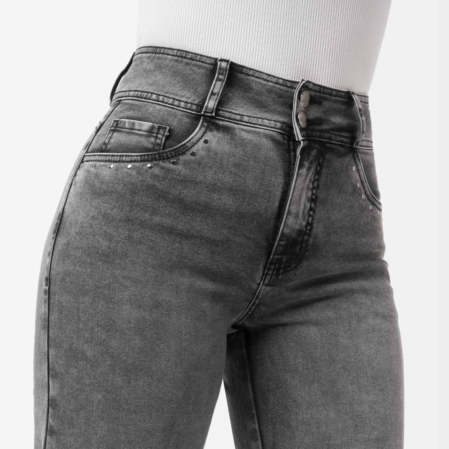 PANTALÓN JEAN DENIM STRETCH MUJER GOCCOS ZAYAX - 4