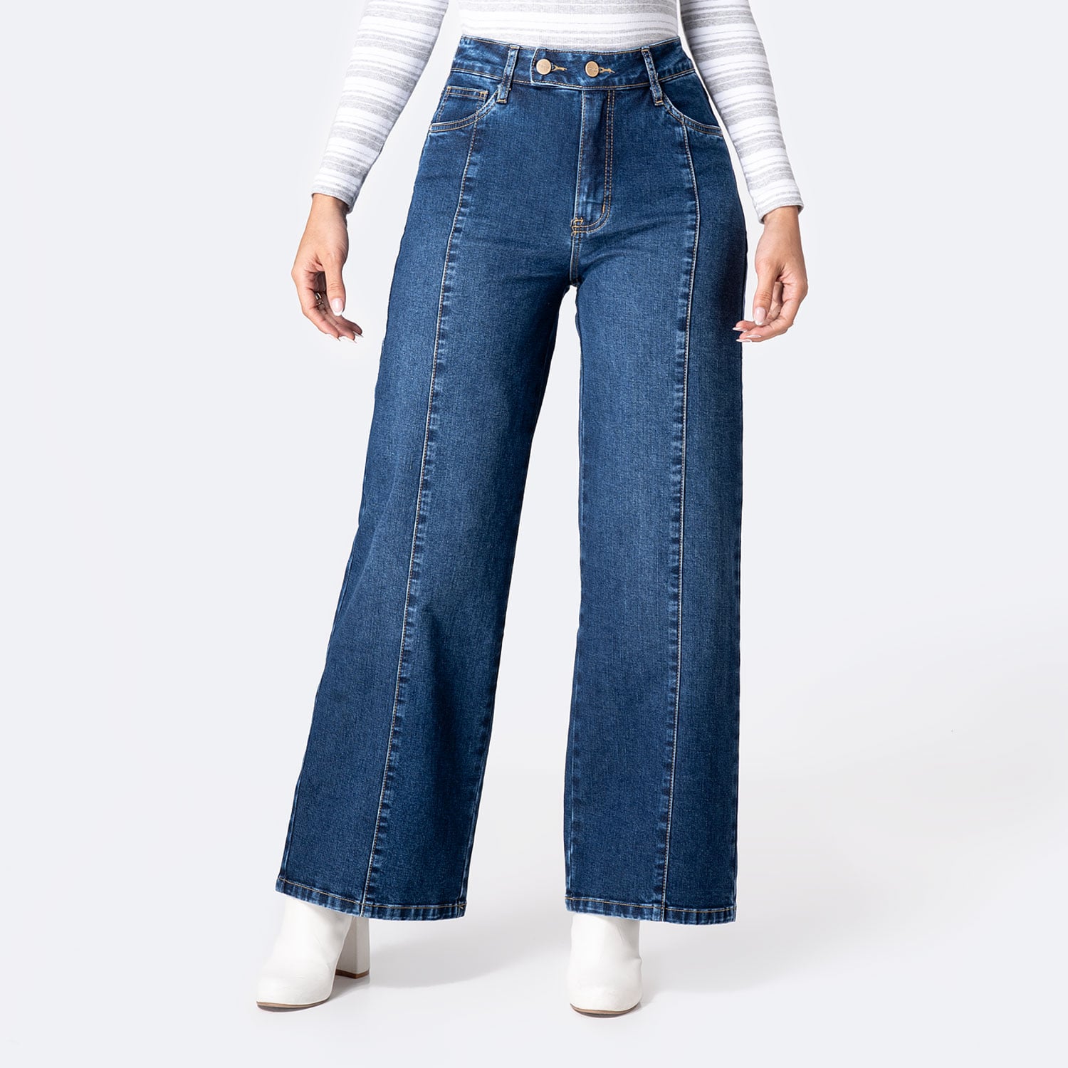 PANTALÓN JEAN DENIM STRETCH MUJER PIONIER JADEH - 1