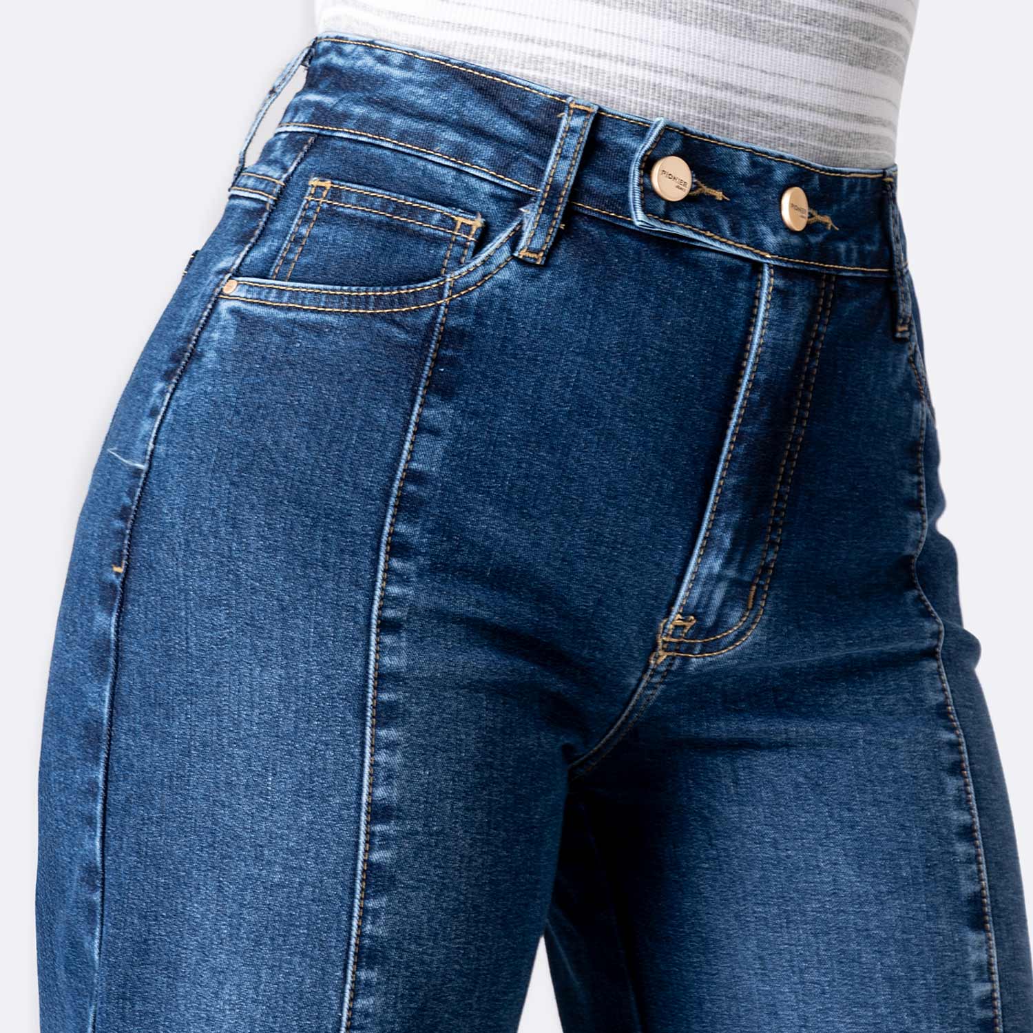 PANTALÓN JEAN DENIM STRETCH MUJER PIONIER JADEH - 3