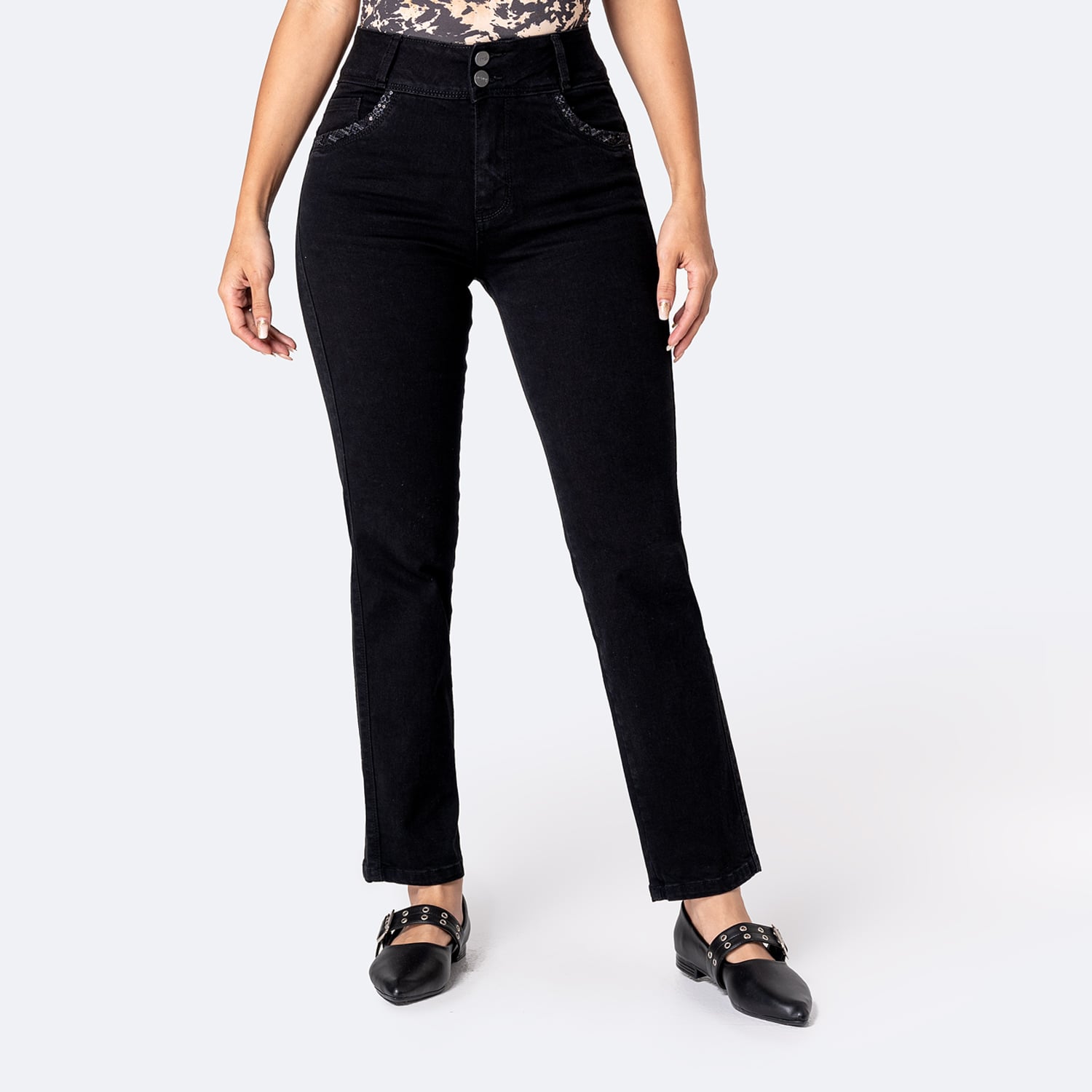PANTALÓN JEAN DENIM STRETCH MUJER PIONIER ZULEYKAH - 1