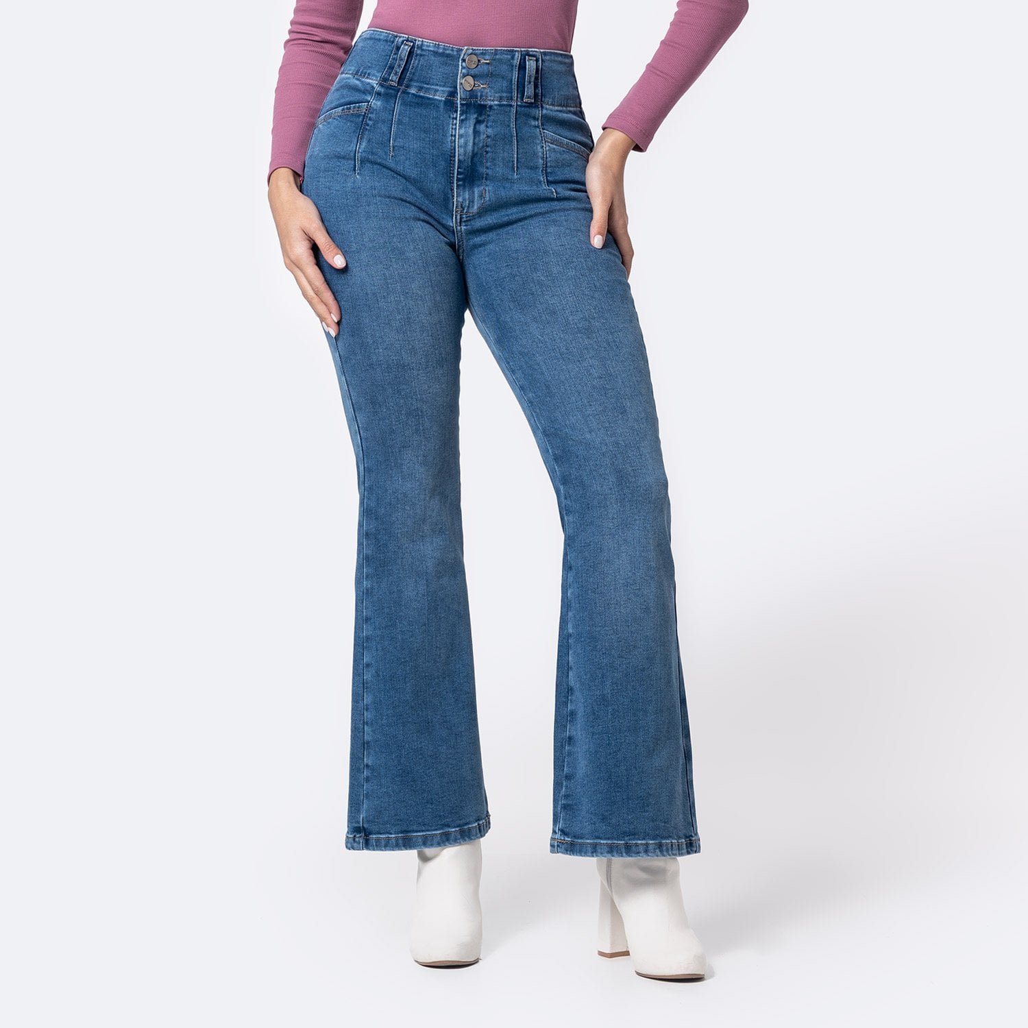 PANTALÓN JEAN DENIM STRETCH MUJER PIONIER ARORAH - 1