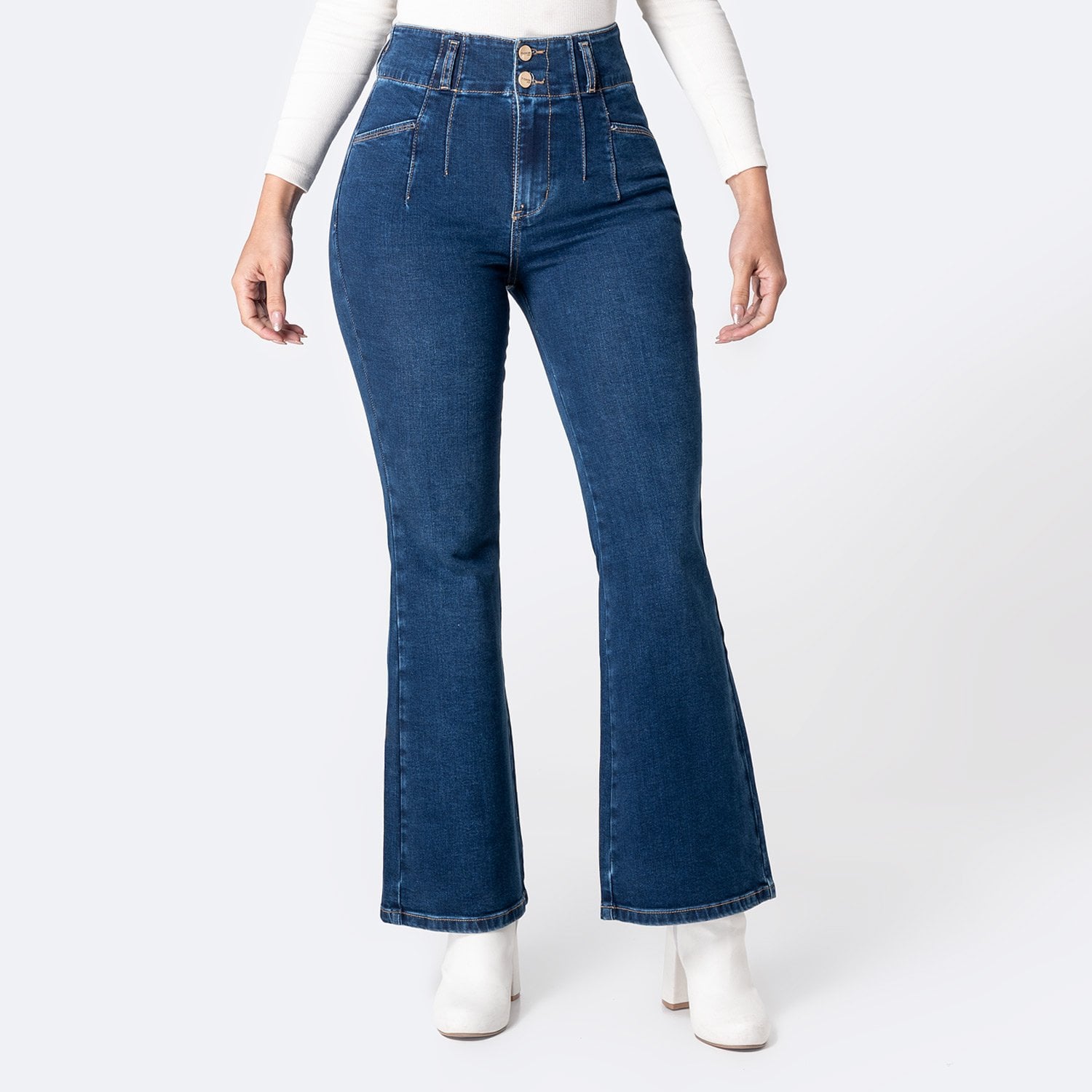 PANTALÓN JEAN DENIM STRETCH MUJER PIONIER ARORAH - 1