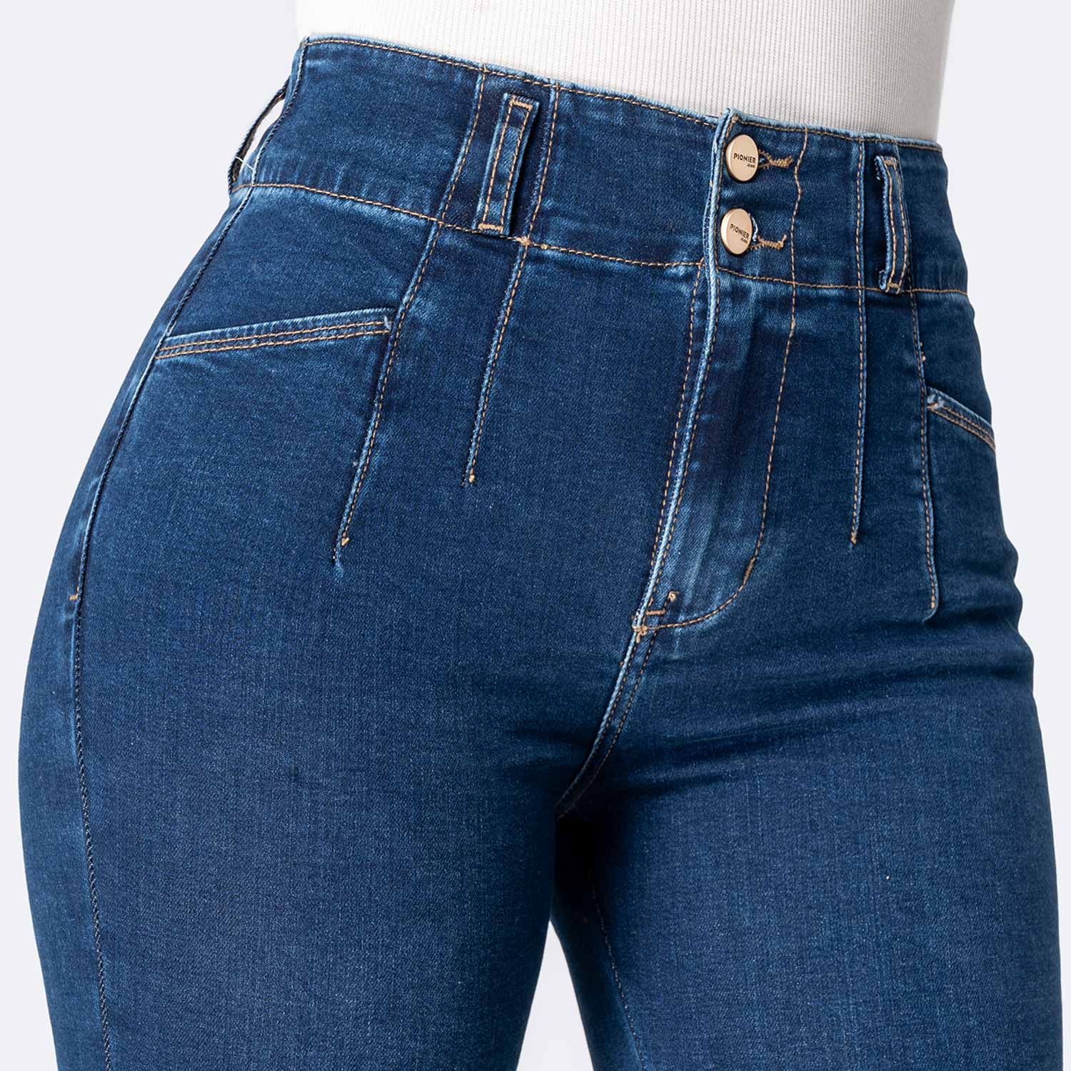 PANTALÓN JEAN DENIM STRETCH MUJER PIONIER ARORAH - 3