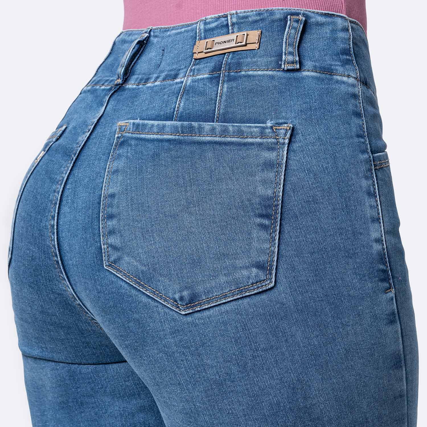PANTALÓN JEAN DENIM STRETCH MUJER PIONIER ARORAH - 4