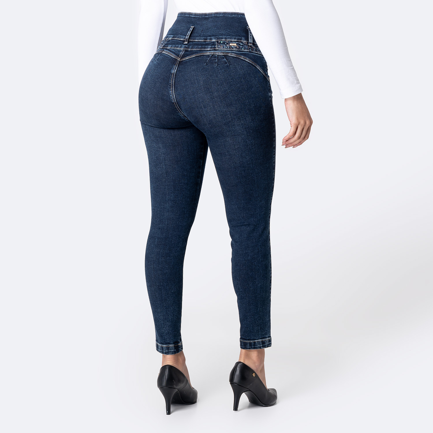PANTALÓN JEAN PITILLO DENIM STRETCH MUJER PIONIER ABRILH - 2
