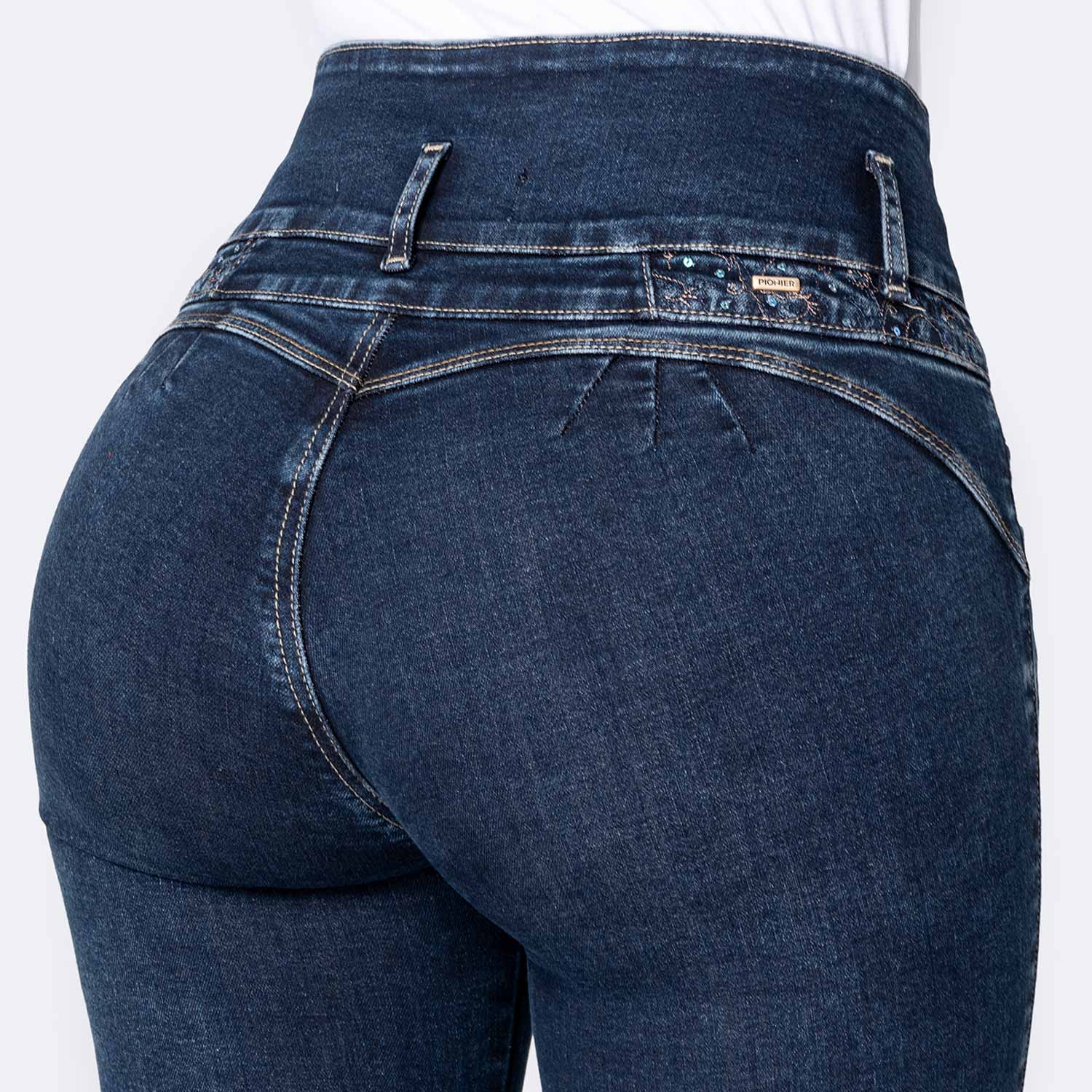 PANTALÓN JEAN PITILLO DENIM STRETCH MUJER PIONIER ABRILH - 4