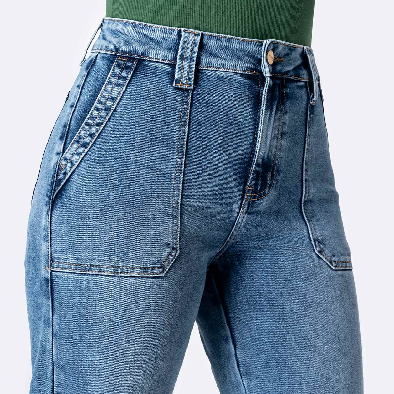 PANTALÓN JEAN DENIM STRETCH MUJER PIONIER KLAUDIAH - 3
