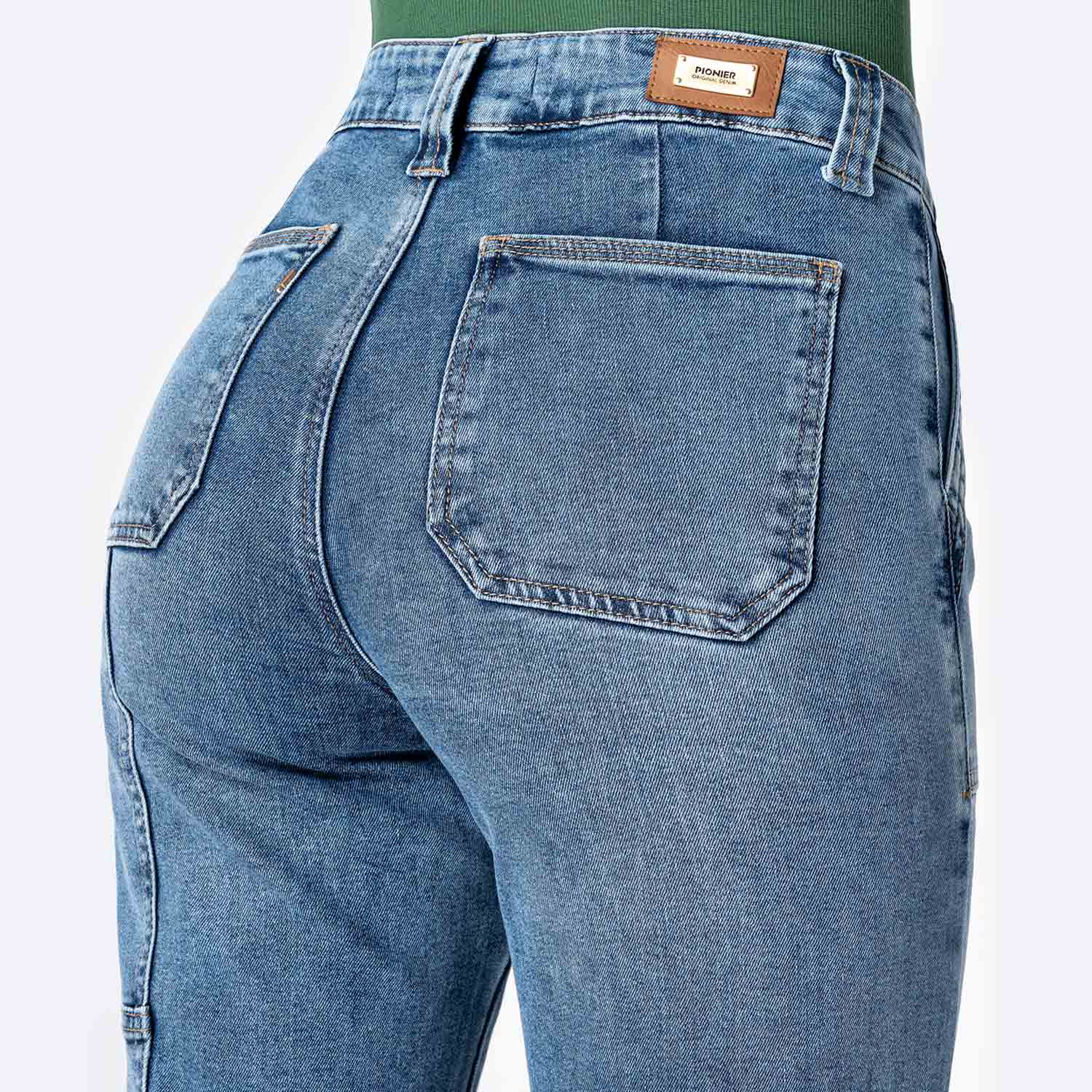 PANTALÓN JEAN DENIM STRETCH MUJER PIONIER KLAUDIAH - 4