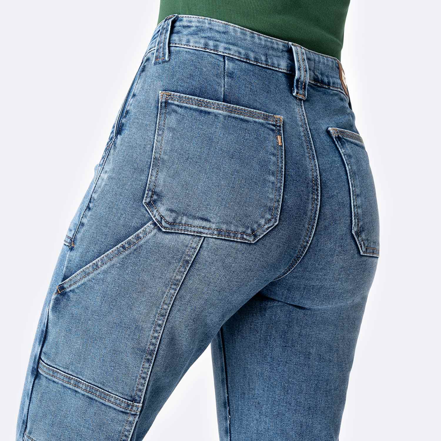 PANTALÓN JEAN DENIM STRETCH MUJER PIONIER KLAUDIAH - 5