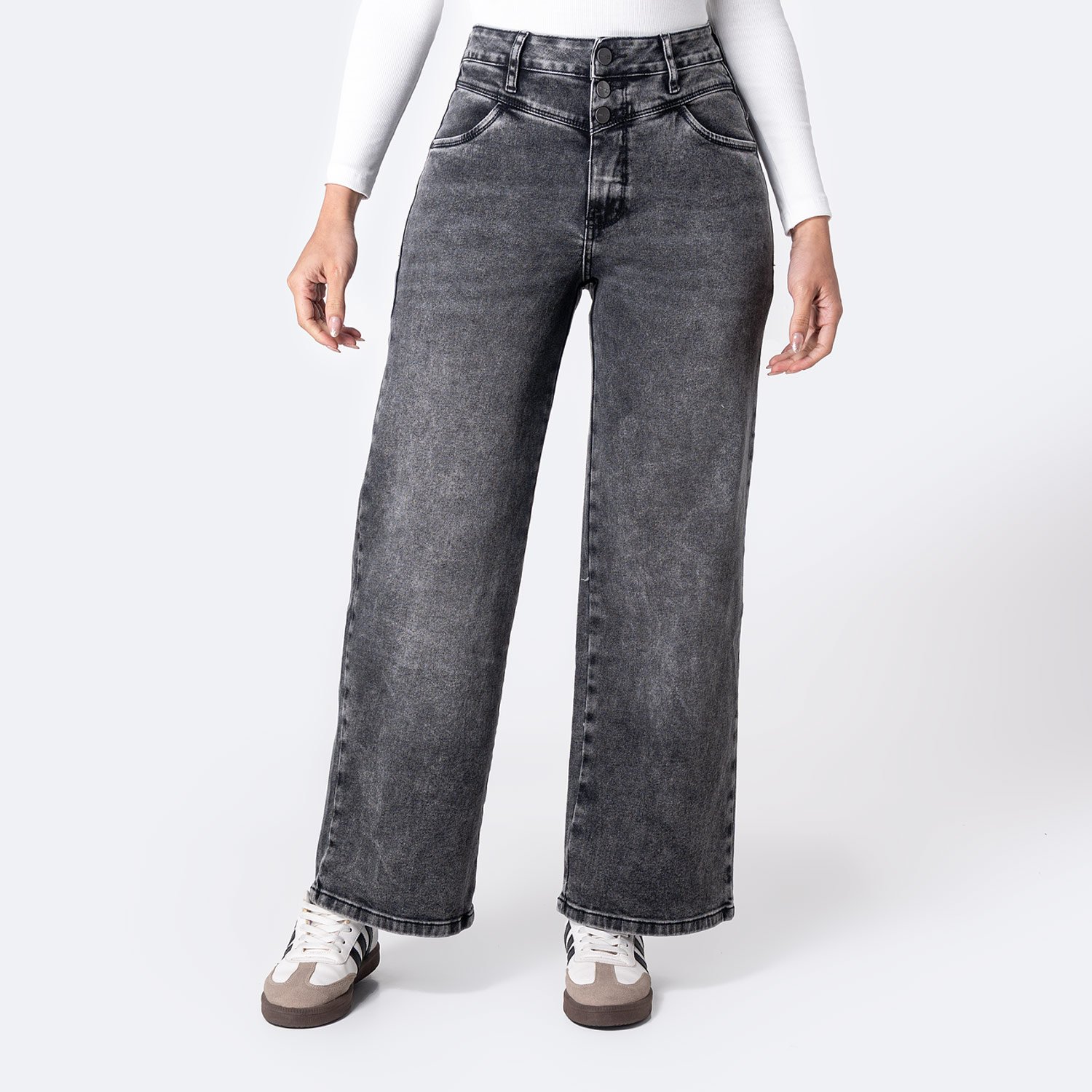 PANTALÓN JEAN DENIM STRETCH MUJER PIONIER AMEXY - 1
