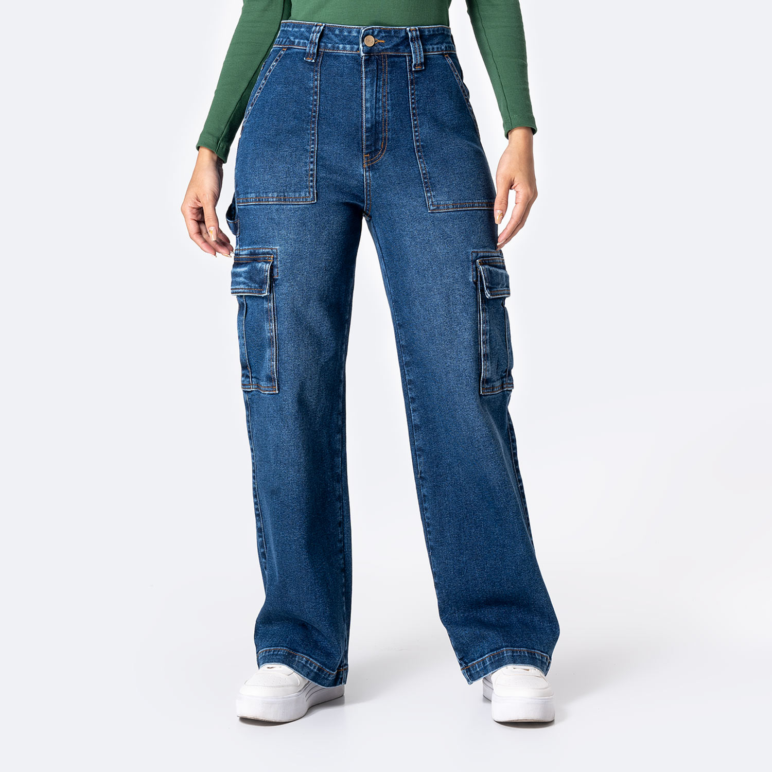 PANTALÓN JEAN DENIM STRETCH MUJER PIONIER BERENISEH - 1