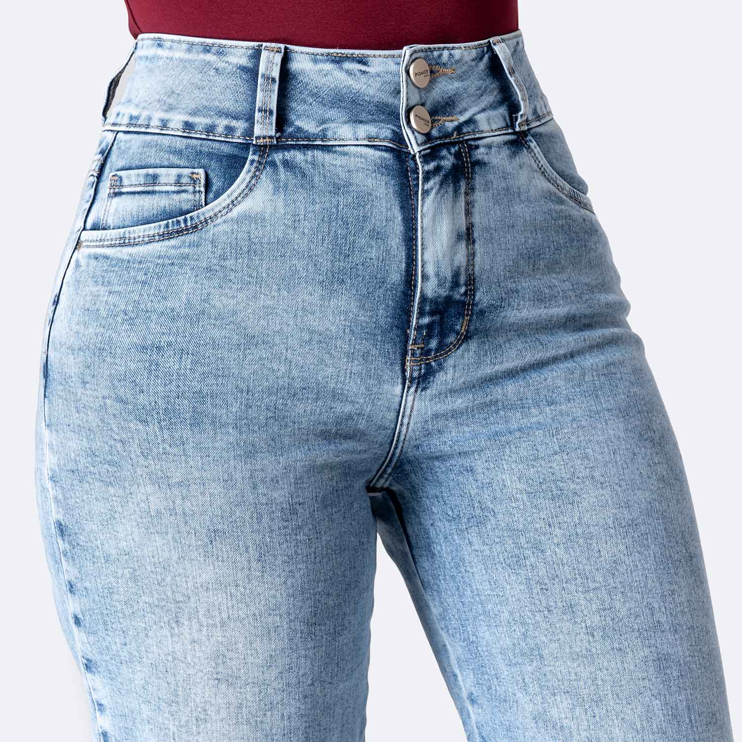 PANTALÓN JEAN DENIM STRETCH MUJER PIONIER IZELAH - 3