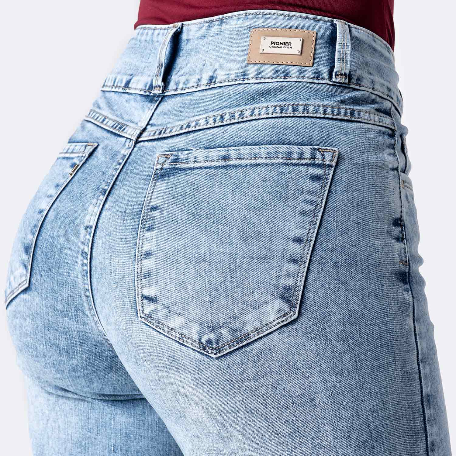 PANTALÓN JEAN DENIM STRETCH MUJER PIONIER IZELAH - 4