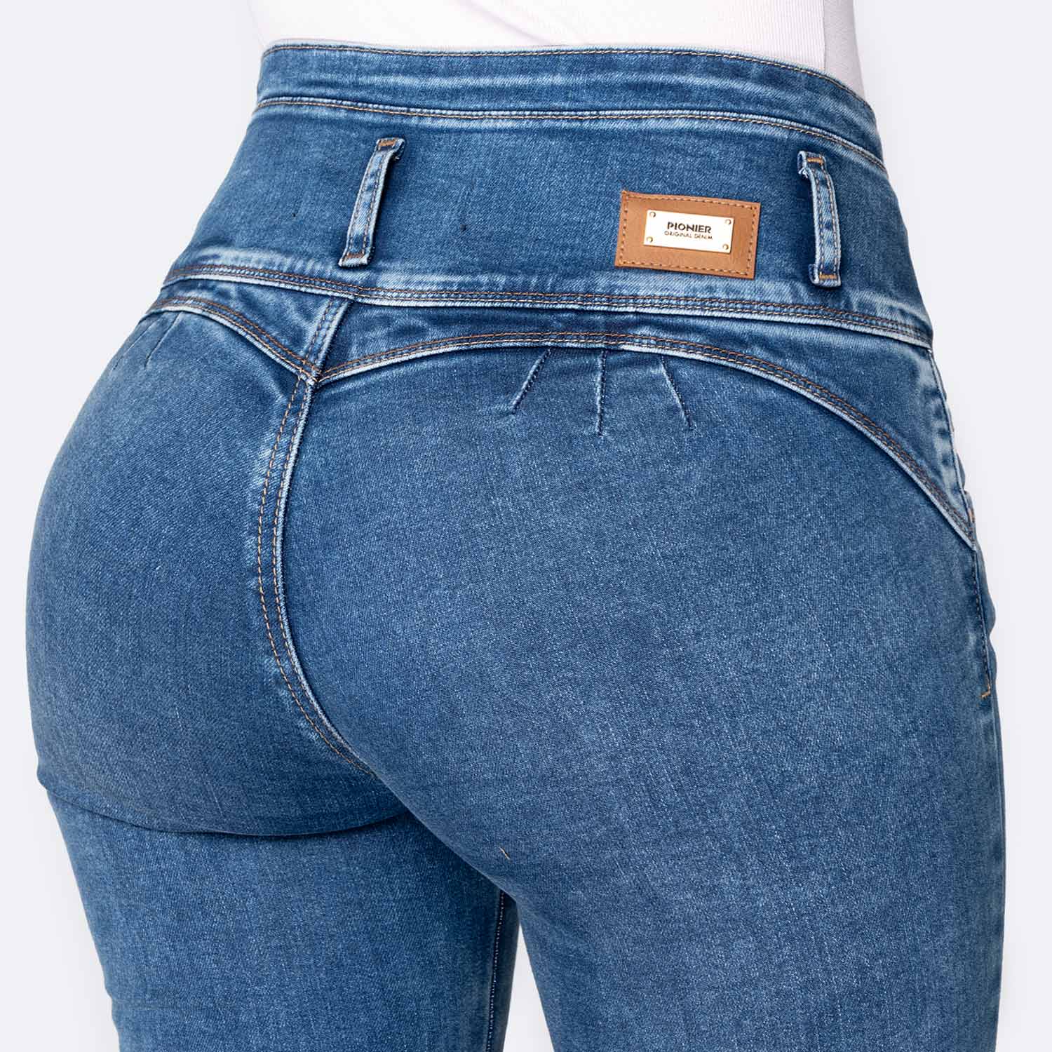 PANTALÓN JEAN DENIM STRETCH MUJER PIONIER JUDDI - 4