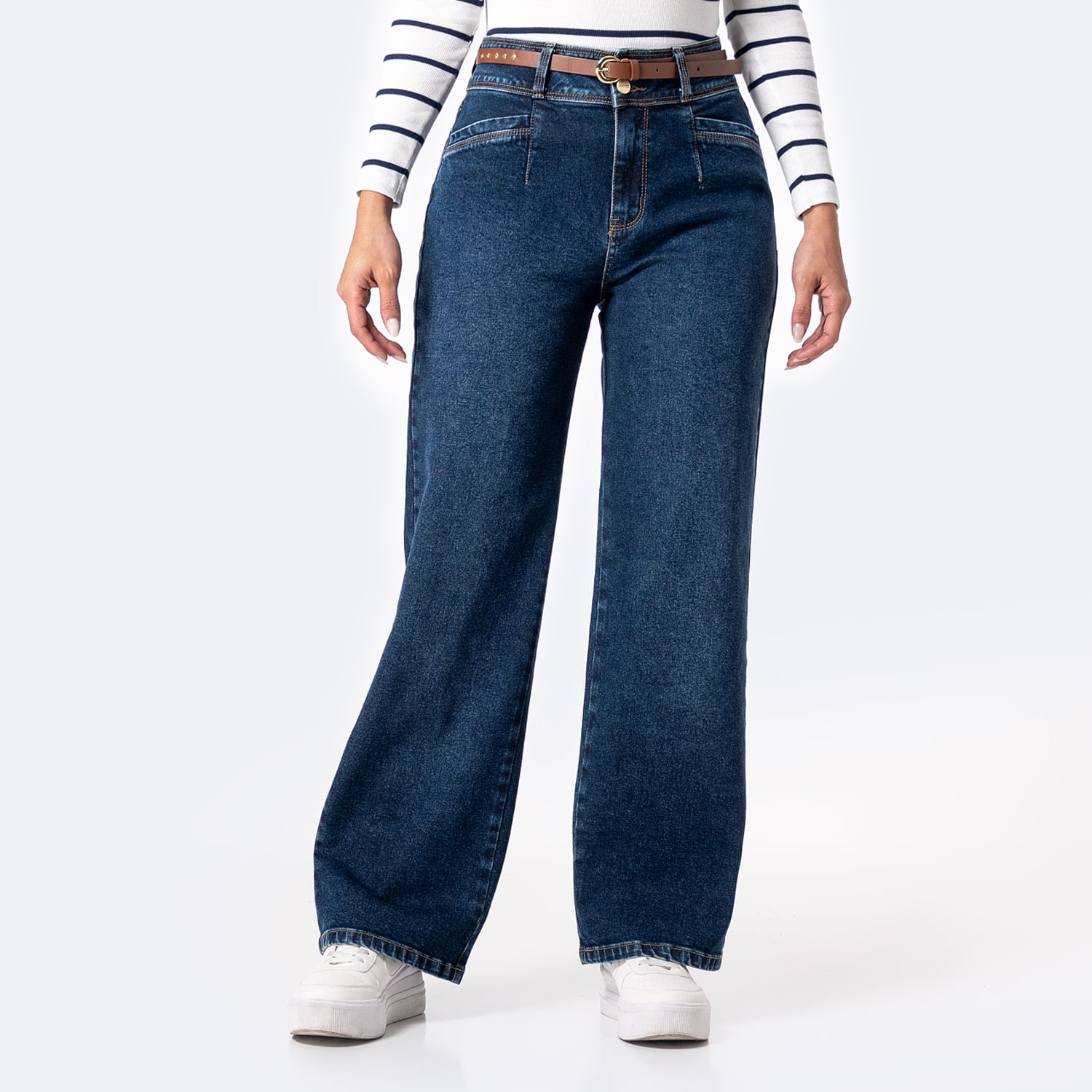 PANTALÓN JEAN DENIM STRETCH MUJER PIONIER LEANN - 1
