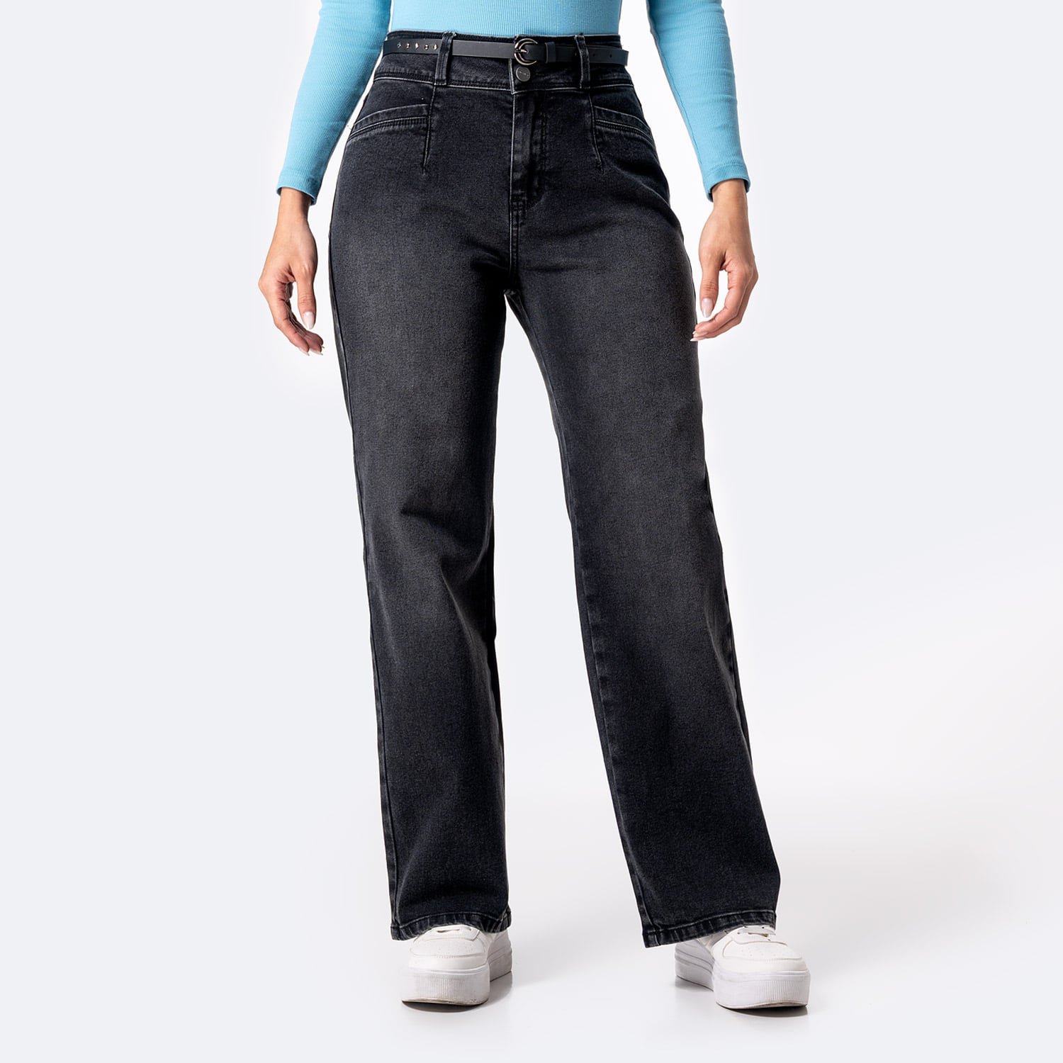 PANTALÓN JEAN DENIM STRETCH MUJER PIONIER LEANN - 1