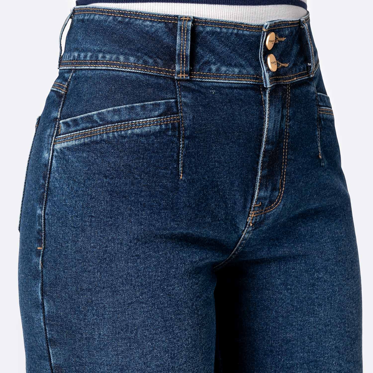 PANTALÓN JEAN DENIM STRETCH MUJER PIONIER LEANN - 3