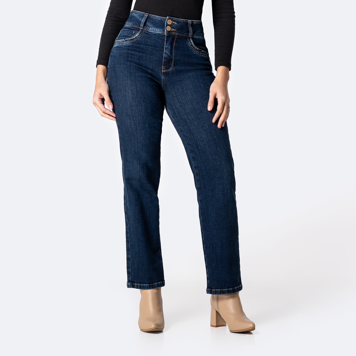 PANTALÓN JEAN DENIM STRETCH MUJER PIONIER ZAZIH - 1