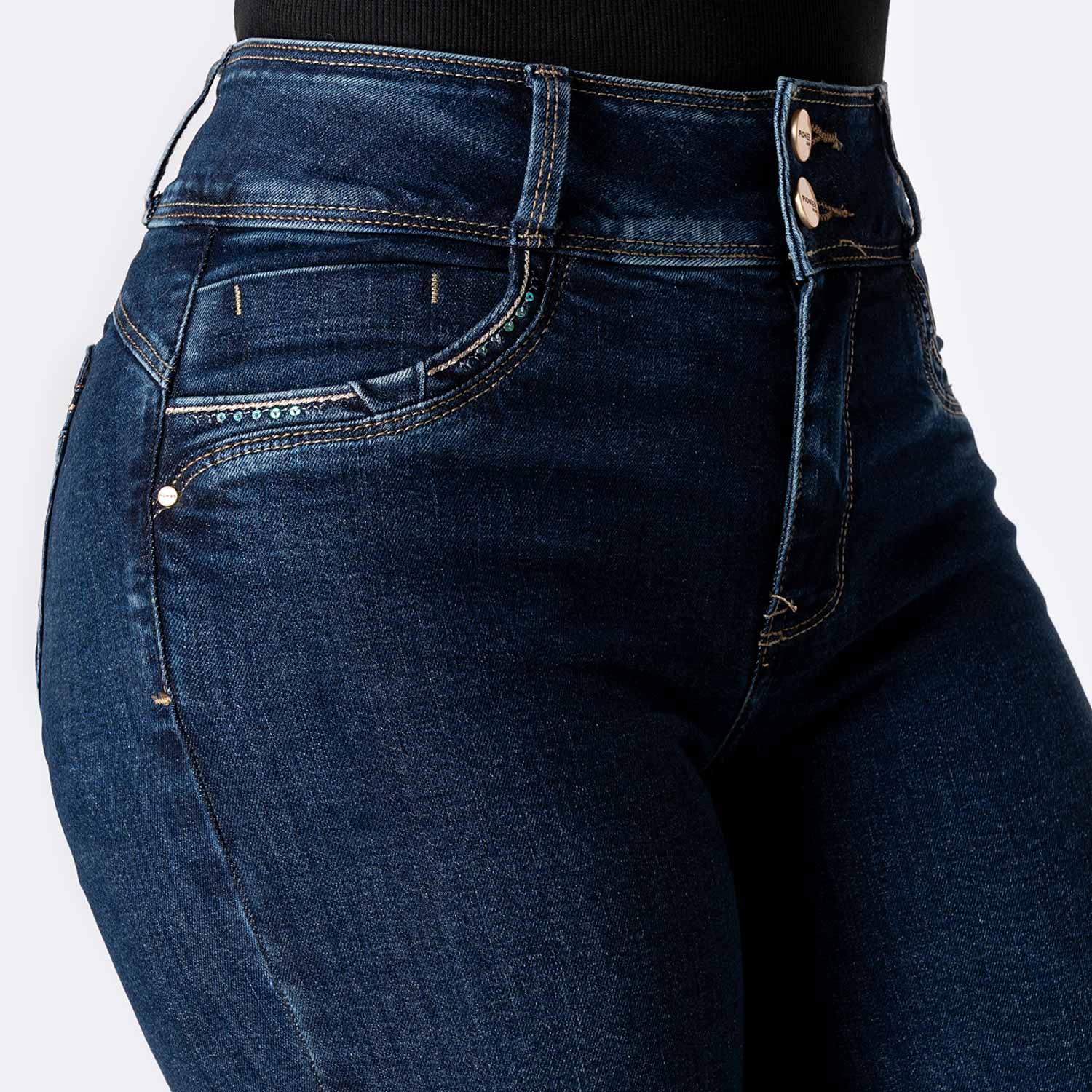 PANTALÓN JEAN DENIM STRETCH MUJER PIONIER ZAZIH - 3