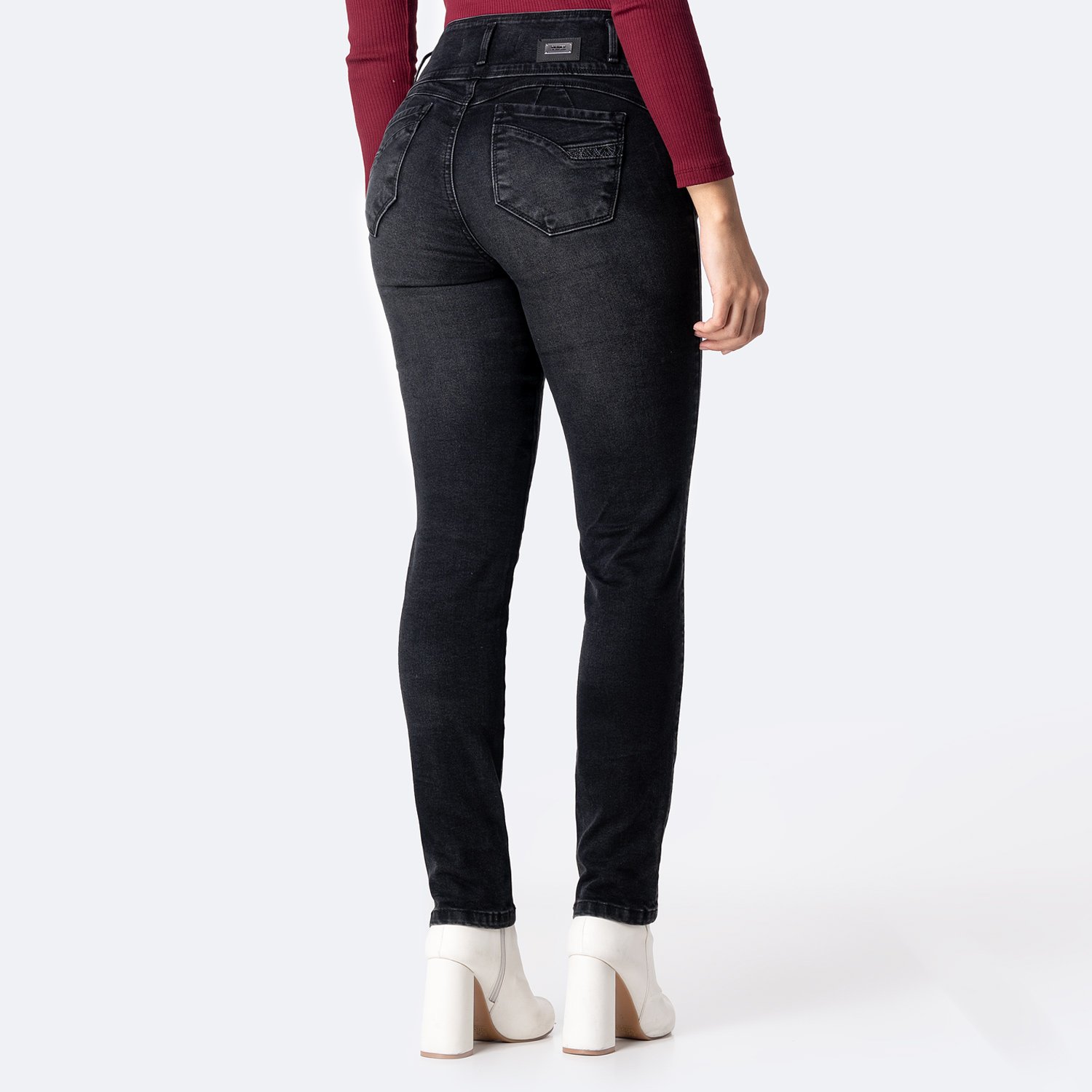 PANTALÓN JEAN SEMIPITILLO DENIM STRETCH MUJER PIONIER ALANAH - 2