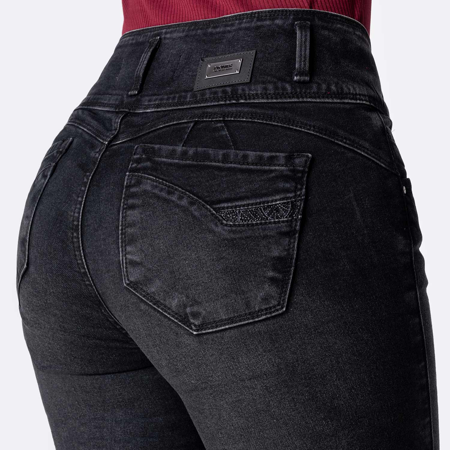 PANTALÓN JEAN SEMIPITILLO DENIM STRETCH MUJER PIONIER ALANAH - 4
