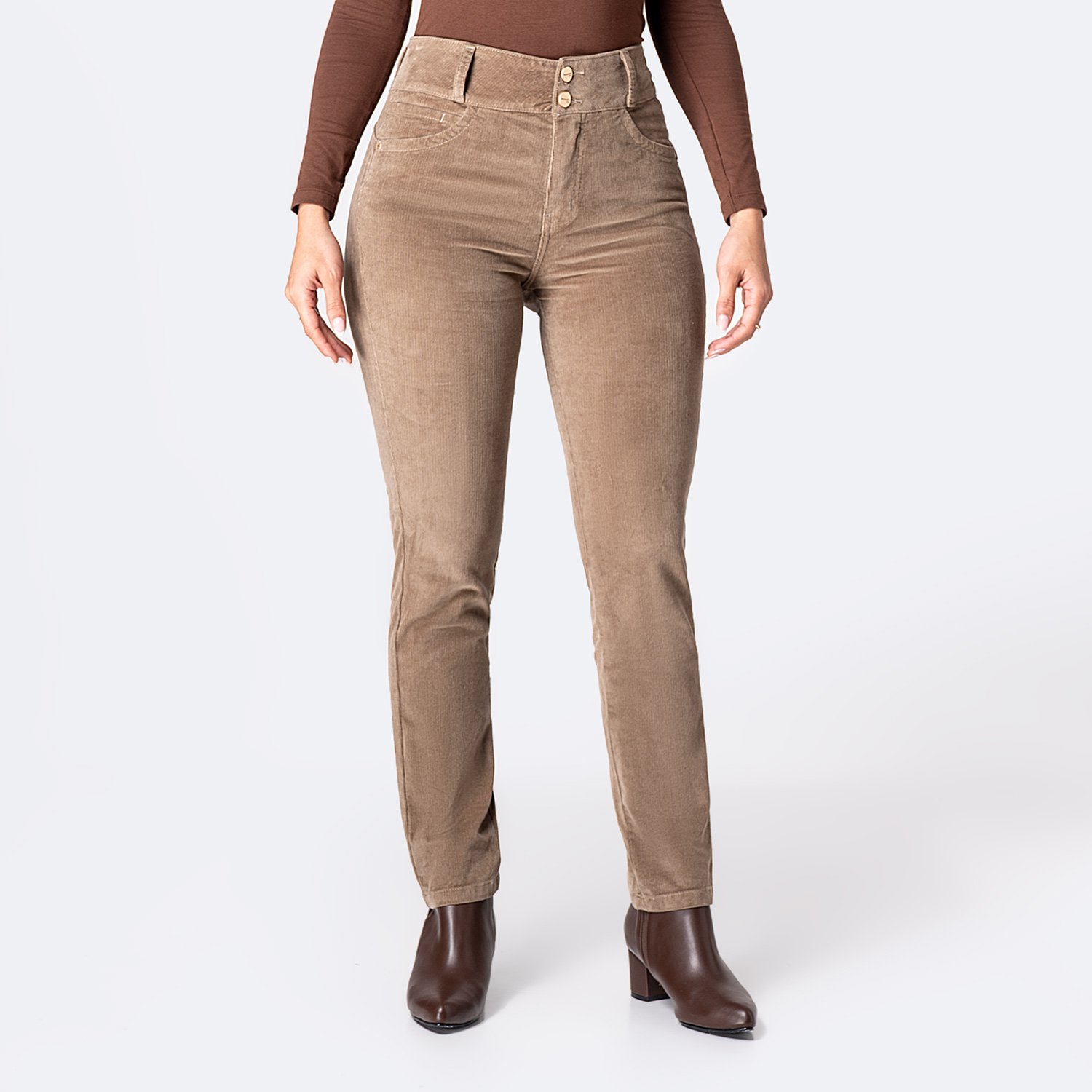 PANTALÓN RECTO CORDUROY STRETCH MUJER PIONIER LARISSA C - 1