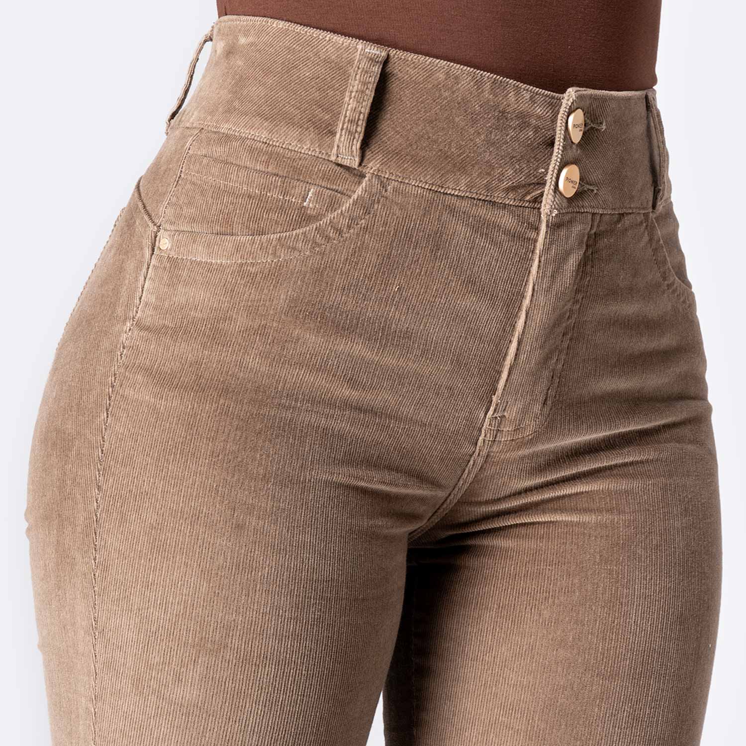 PANTALÓN RECTO CORDUROY STRETCH MUJER PIONIER LARISSA C - 3