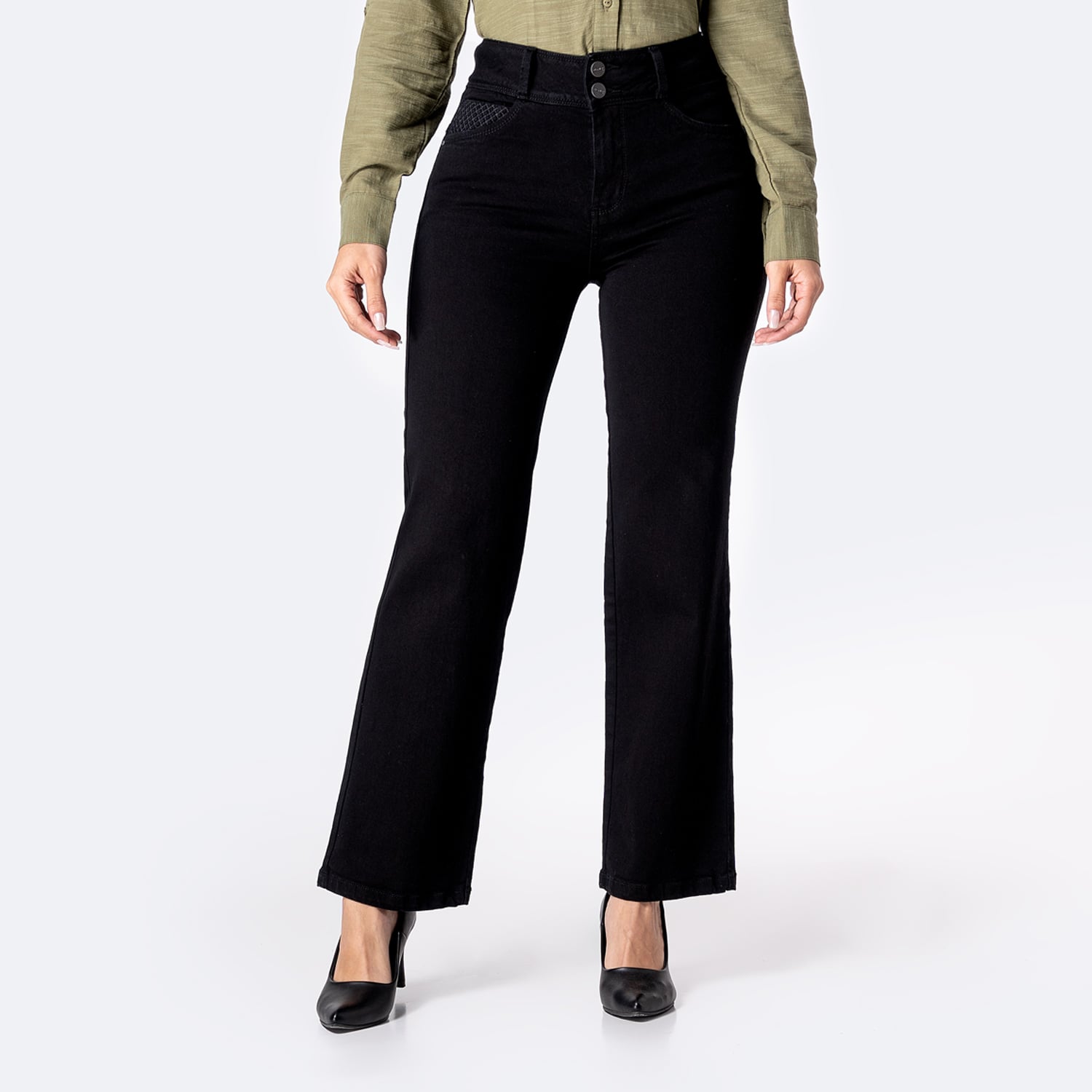 PANTALÓN JEAN DENIM STRETCH MUJER PIONIER KEHILIN - 1