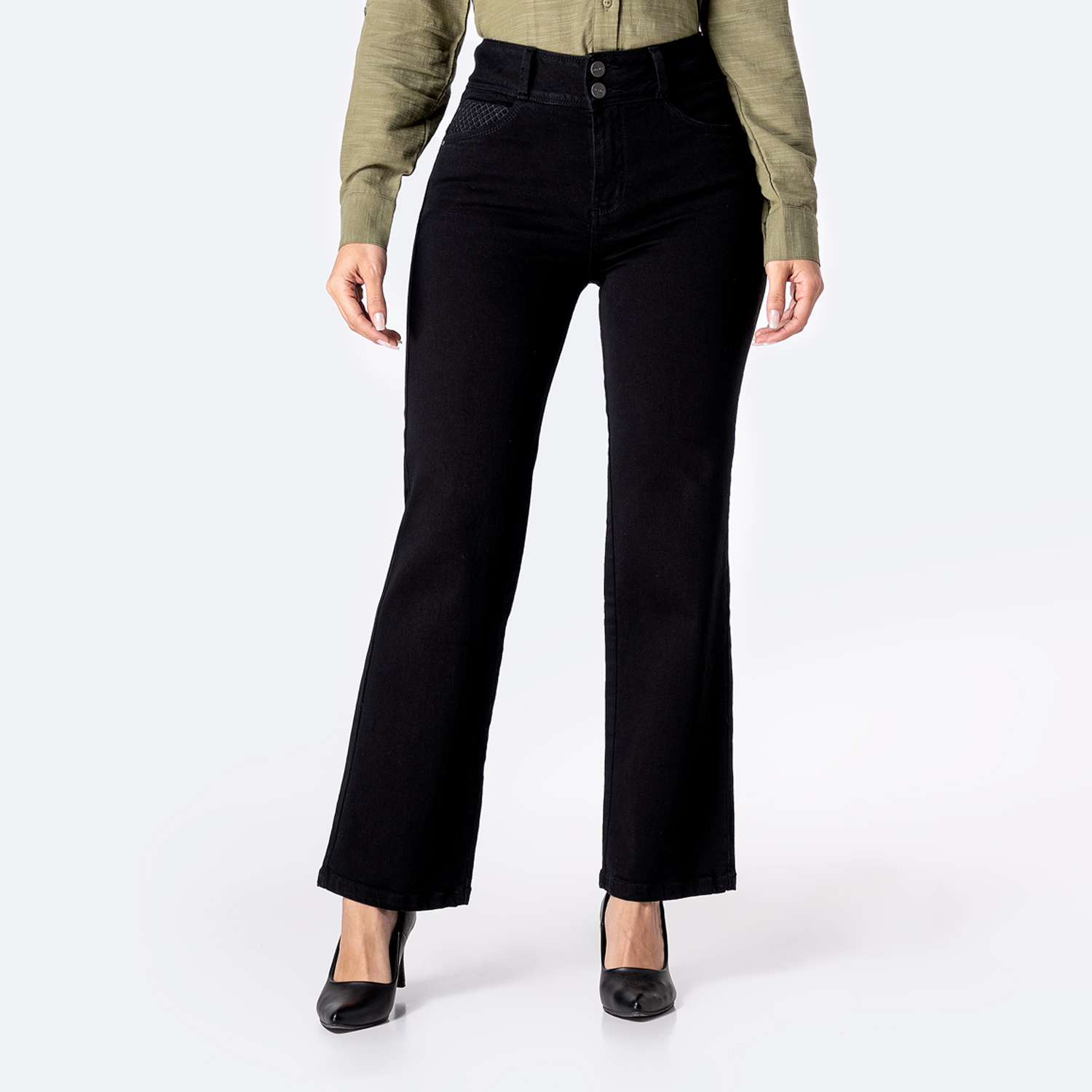 PANTALÓN JEAN DENIM STRETCH MUJER PIONIER KEHILIN - 1