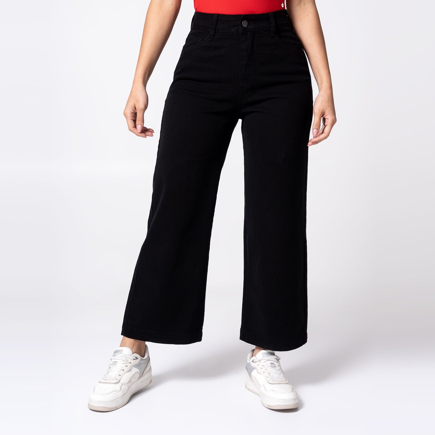 PANTALÓN DRILL STRETCH MUJER PIONIER LARI BULL DENIM - 1