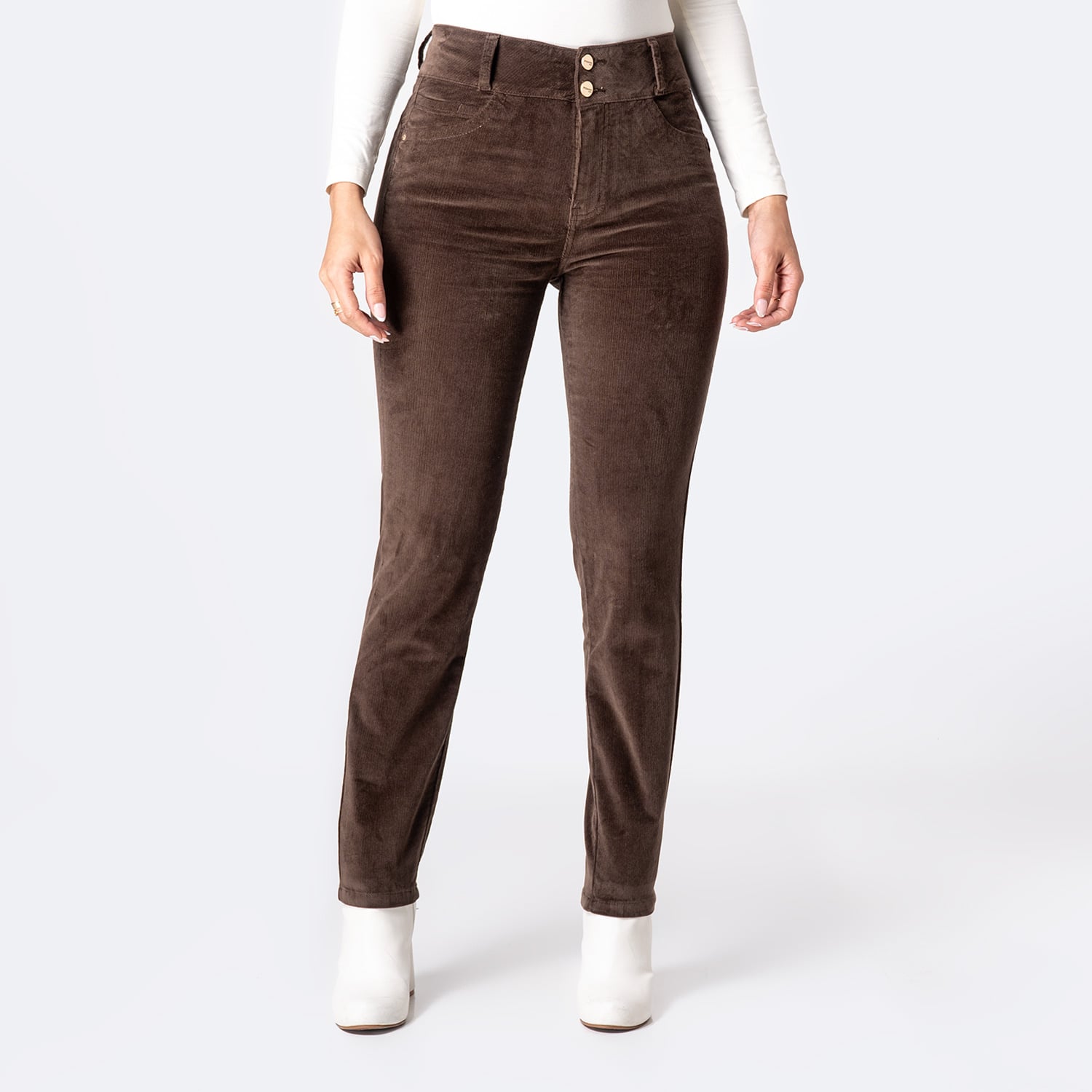 PANTALÓN RECTO CORDUROY STRETCH MUJER PIONIER LARISSA C - 1