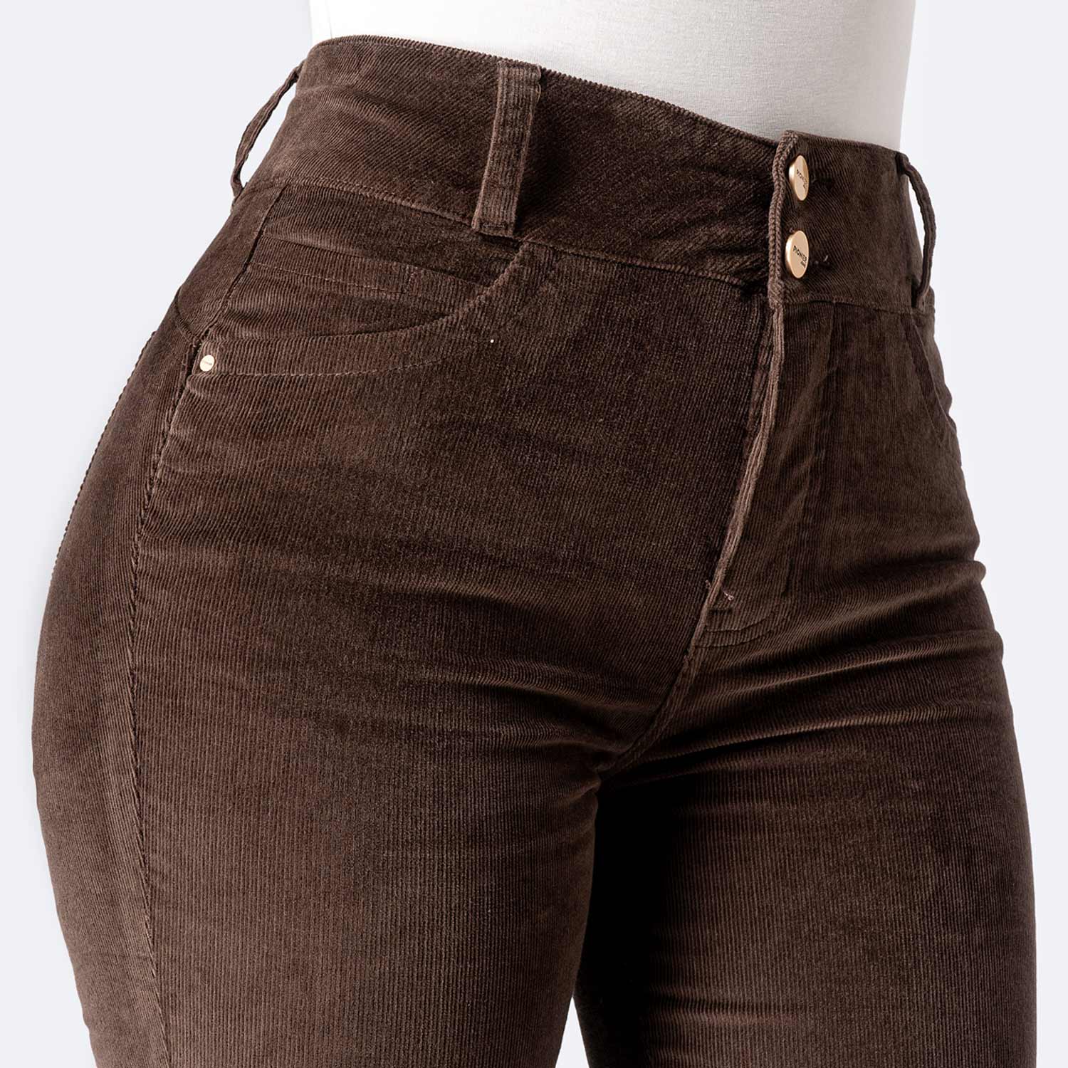 PANTALÓN RECTO CORDUROY STRETCH MUJER PIONIER LARISSA C - 3