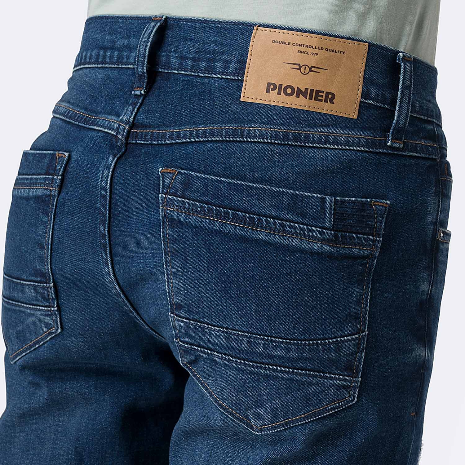 PANTALÓN JEAN SEMIPITILLO DENIM STRETCH HOMBRE PIONIER EDISSON - 4