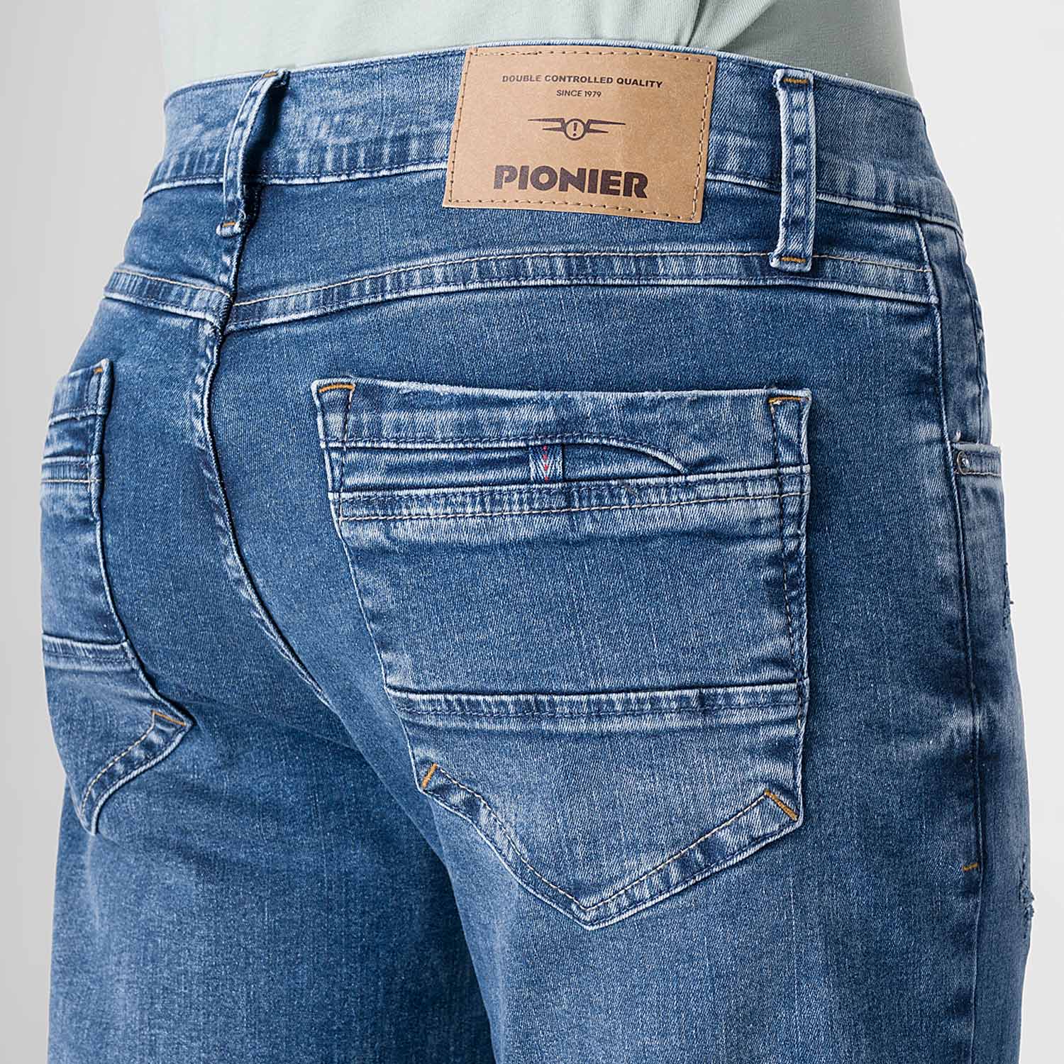 PANTALÓN JEAN SEMIPITILLO DENIM STRETCH HOMBRE PIONIER HAELLH - 4