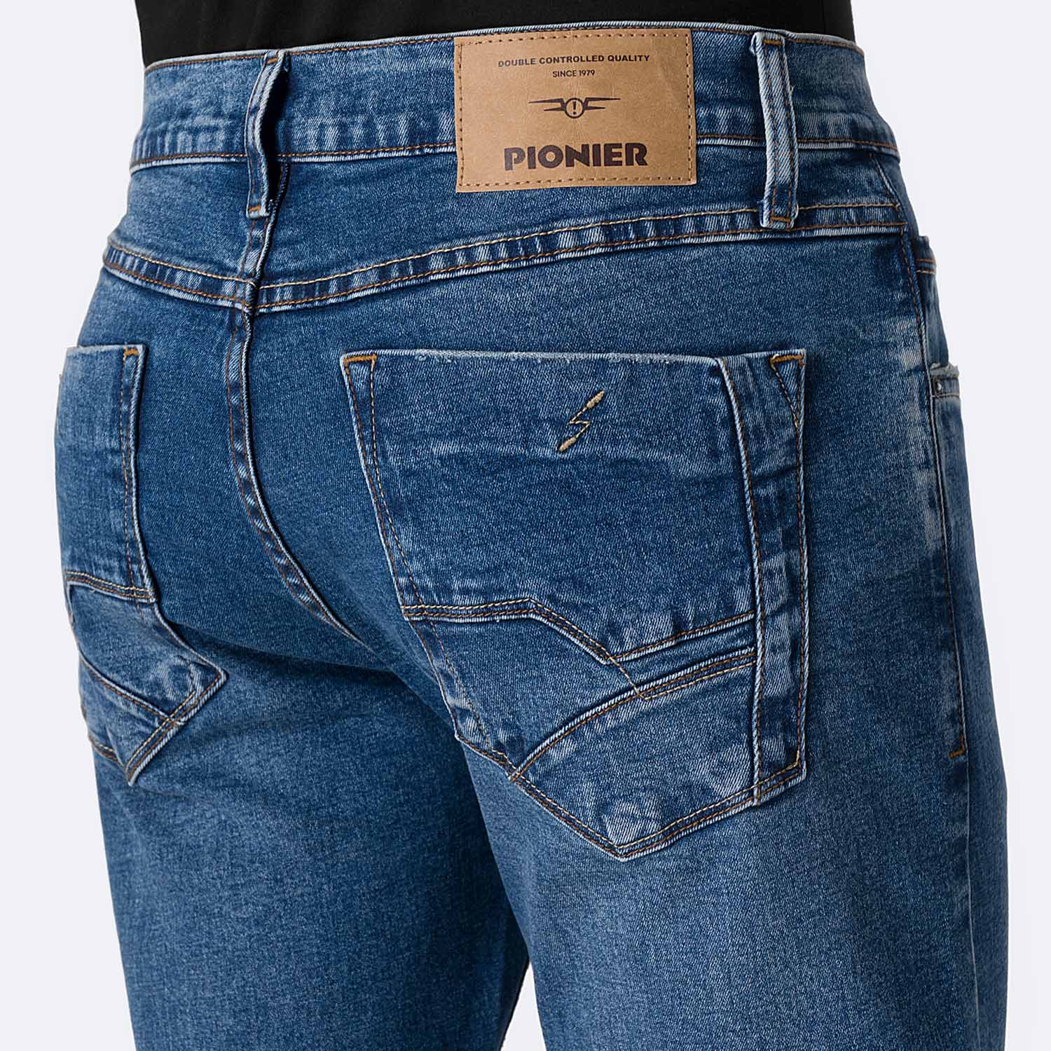 PANTALÓN JEAN SEMIPITILLO DENIM STRETCH HOMBRE PIONIER ADIELH - 4