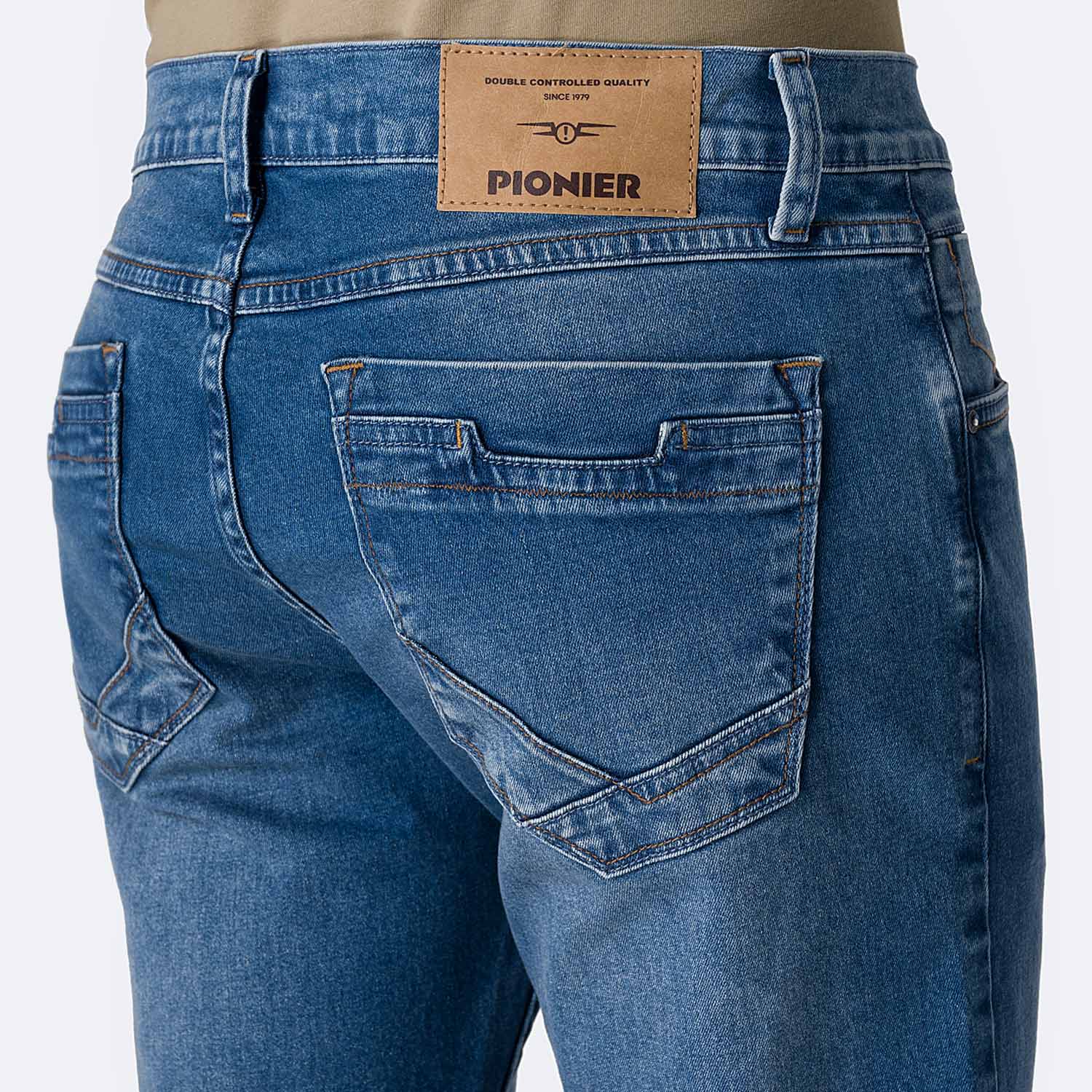 PANTALÓN JEAN SEMIPITILLO DENIM STRETCH HOMBRE PIONIER ALFFONZO - 4