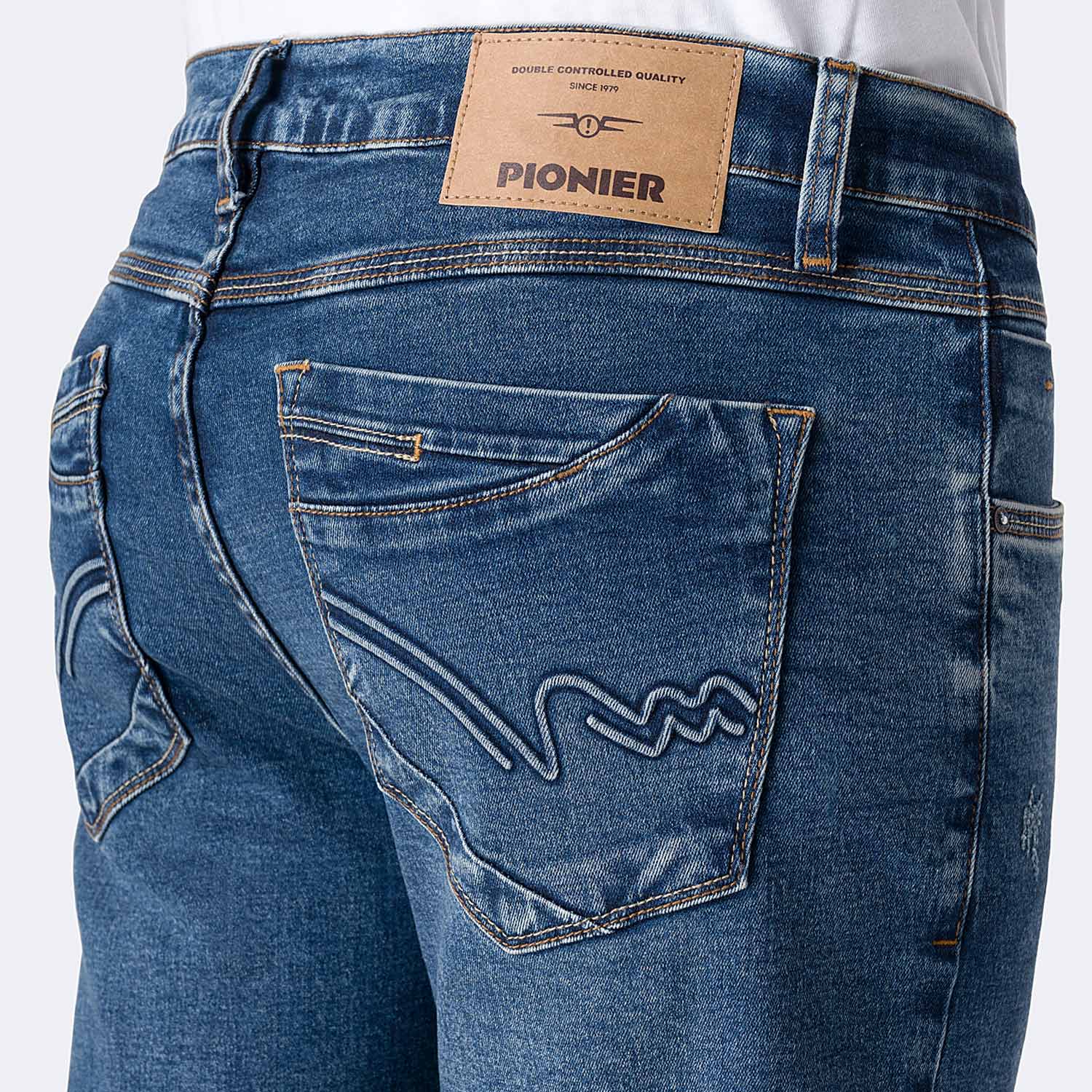 PANTALÓN JEAN SEMIPITILLO DENIM STRETCH HOMBRE PIONIER RHIGEL - 4