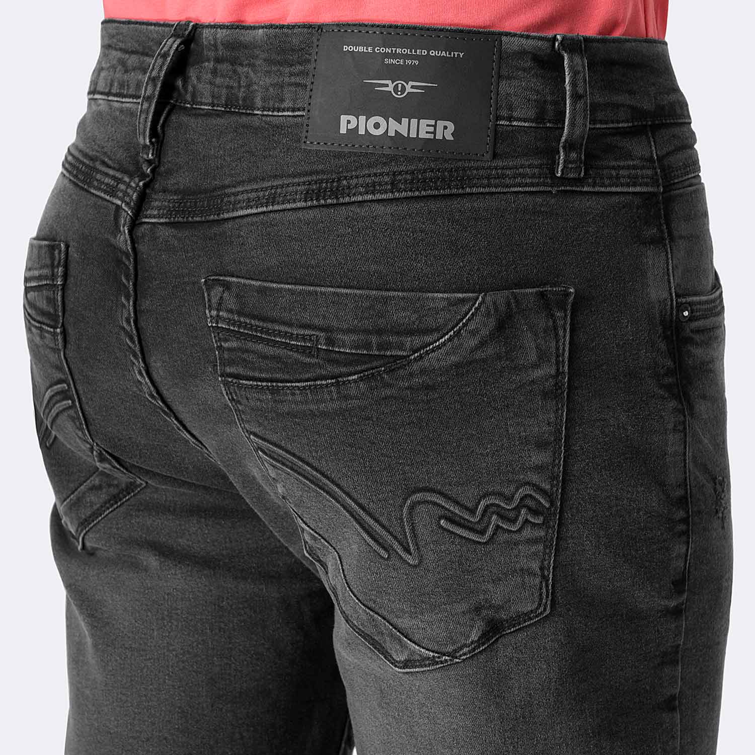 PANTALÓN JEAN SEMIPITILLO DENIM STRETCH HOMBRE PIONIER RHIGEL - 4