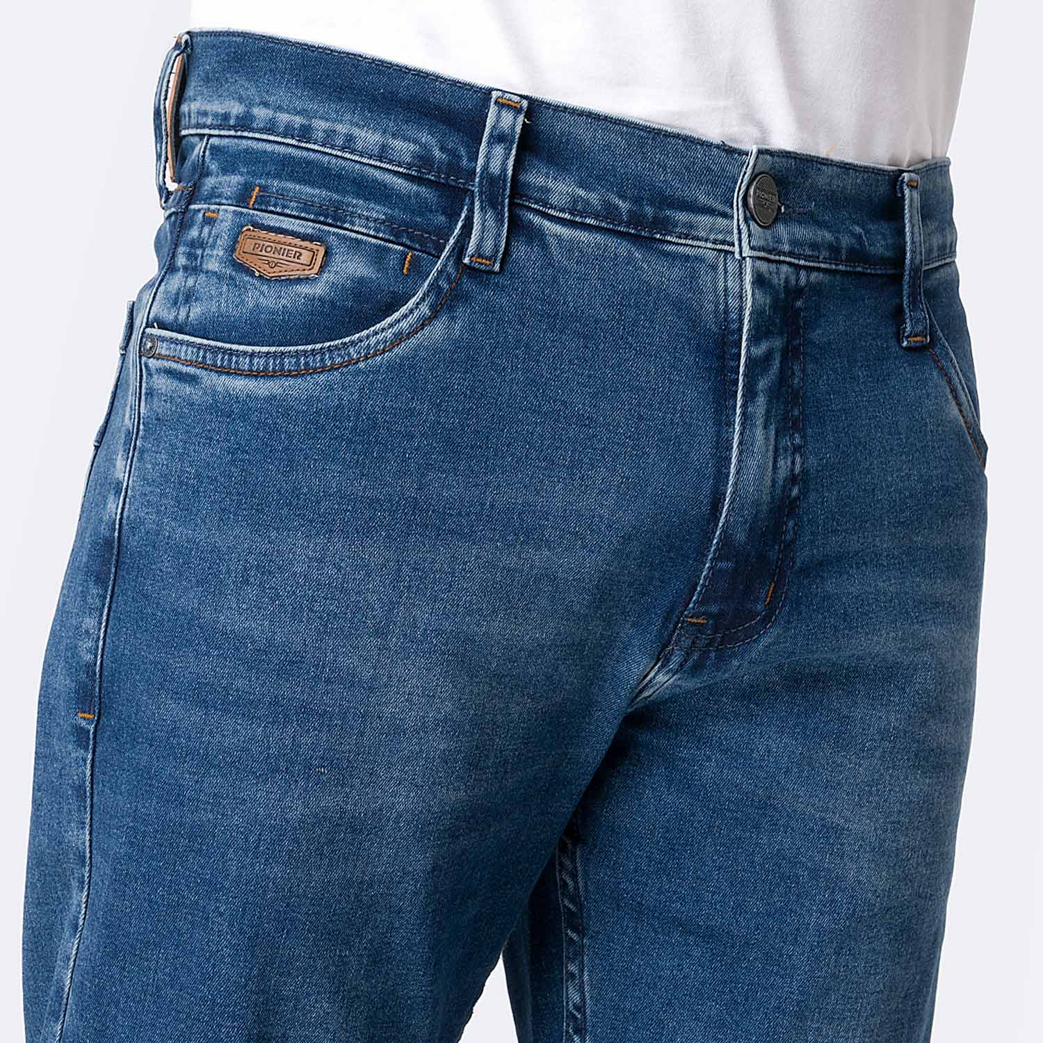 PANTALÓN JEAN SEMIPITILLO DENIM STRETCH HOMBRE PIONIER SAIK - 3