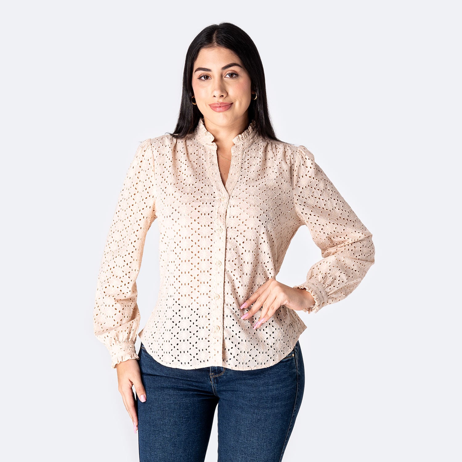 BLUSA BRODERY MUJER PIONIER KHORINA - 1