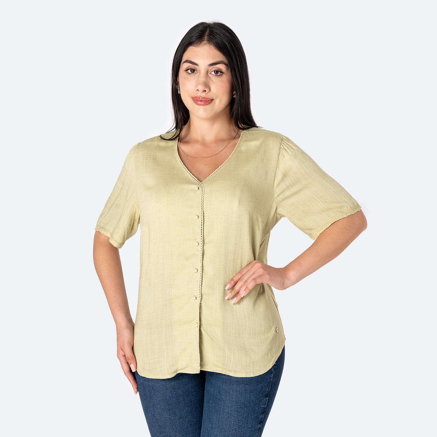 BLUSA LINO MUJER PIONIER BRENDAYA - 1