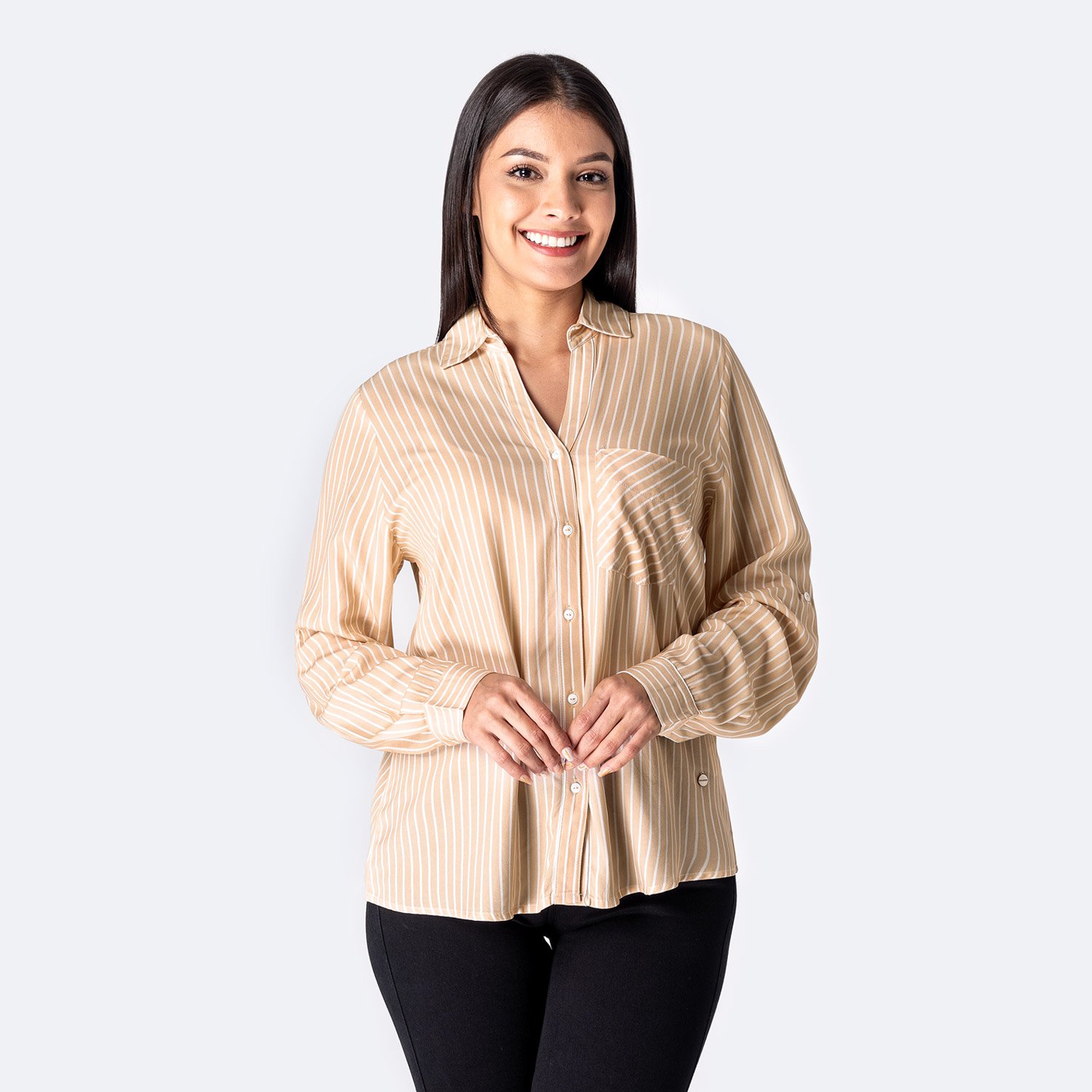 BLUSA LISTADA MUJER PIONIER TALIAH - 1