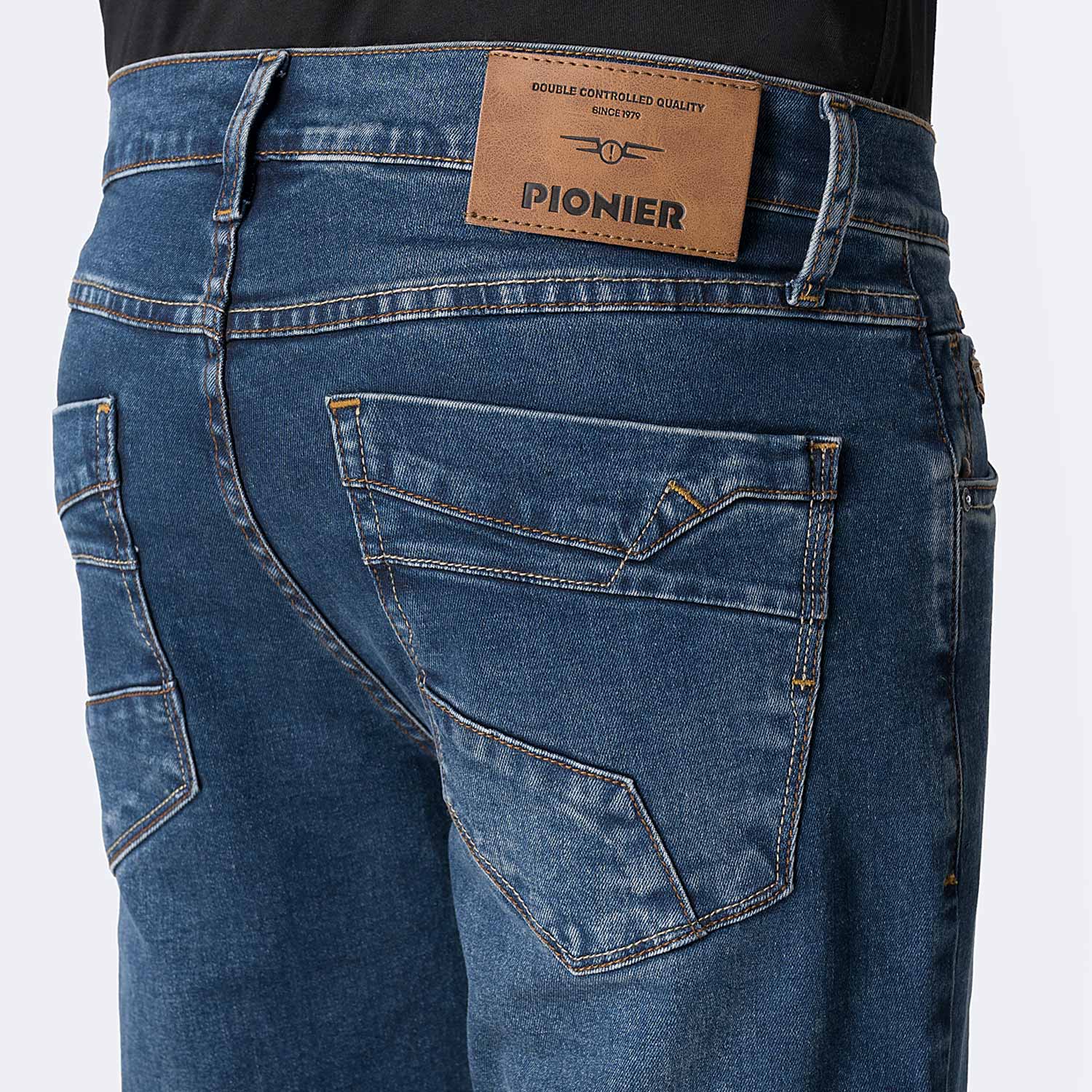 PANTALÓN JEAN SEMIPITILLO DENIM STRETCH HOMBRE PIONIER SAIK - 4
