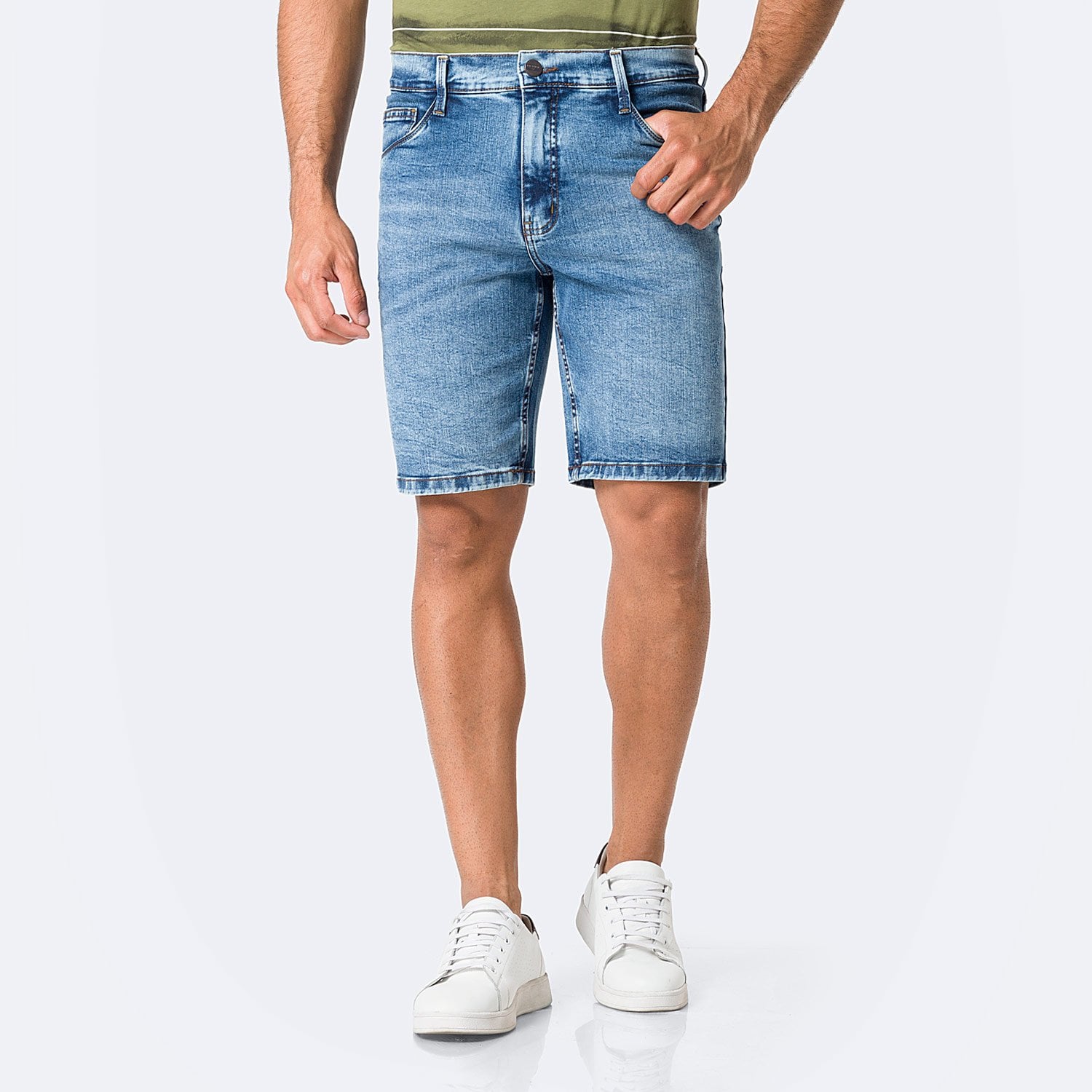 SHORT BERMUDA DENIM STRETCH HOMBRE PIONIER NEW JOURSH DENIM - 1
