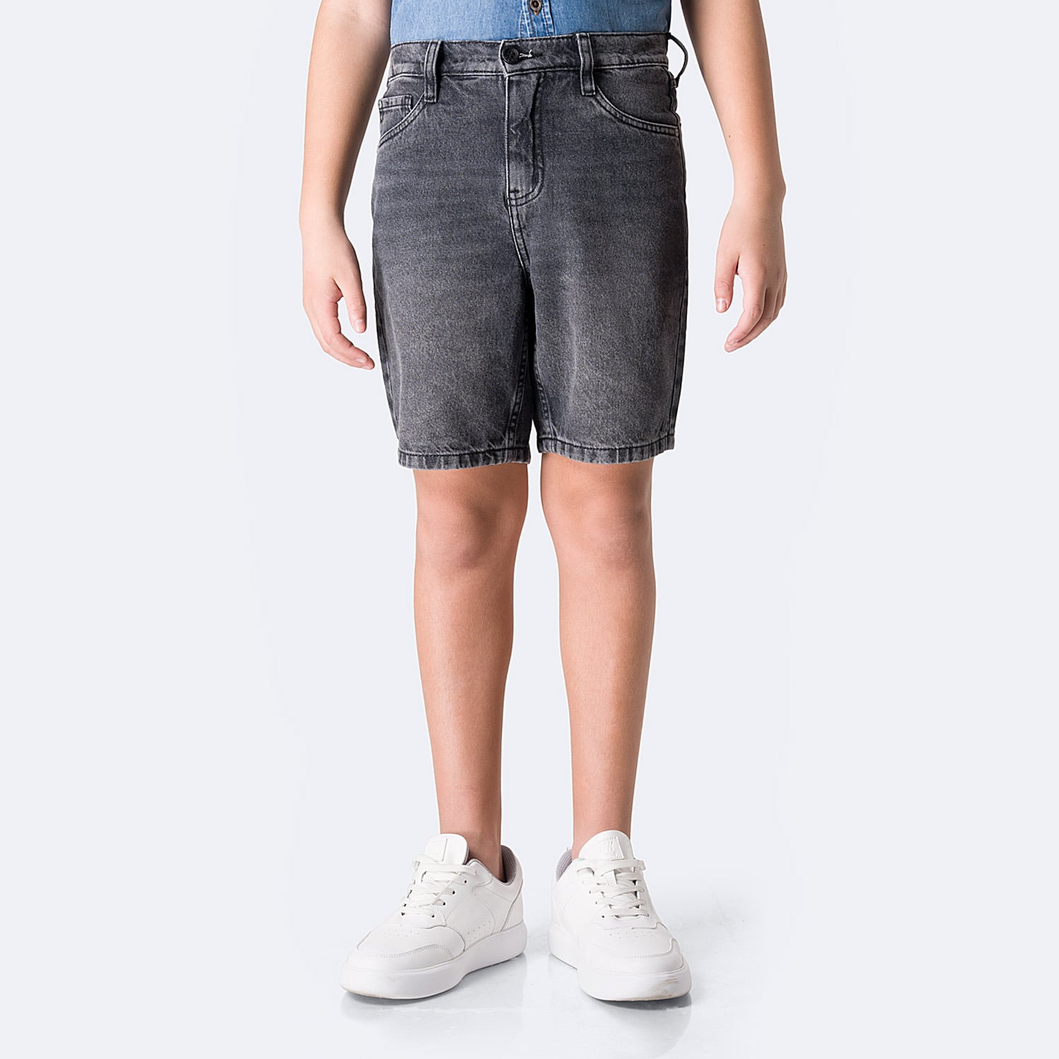 SHORT BERMUDA DENIM NIÑO PIONIER BERNABEE-RIGIDO - 1