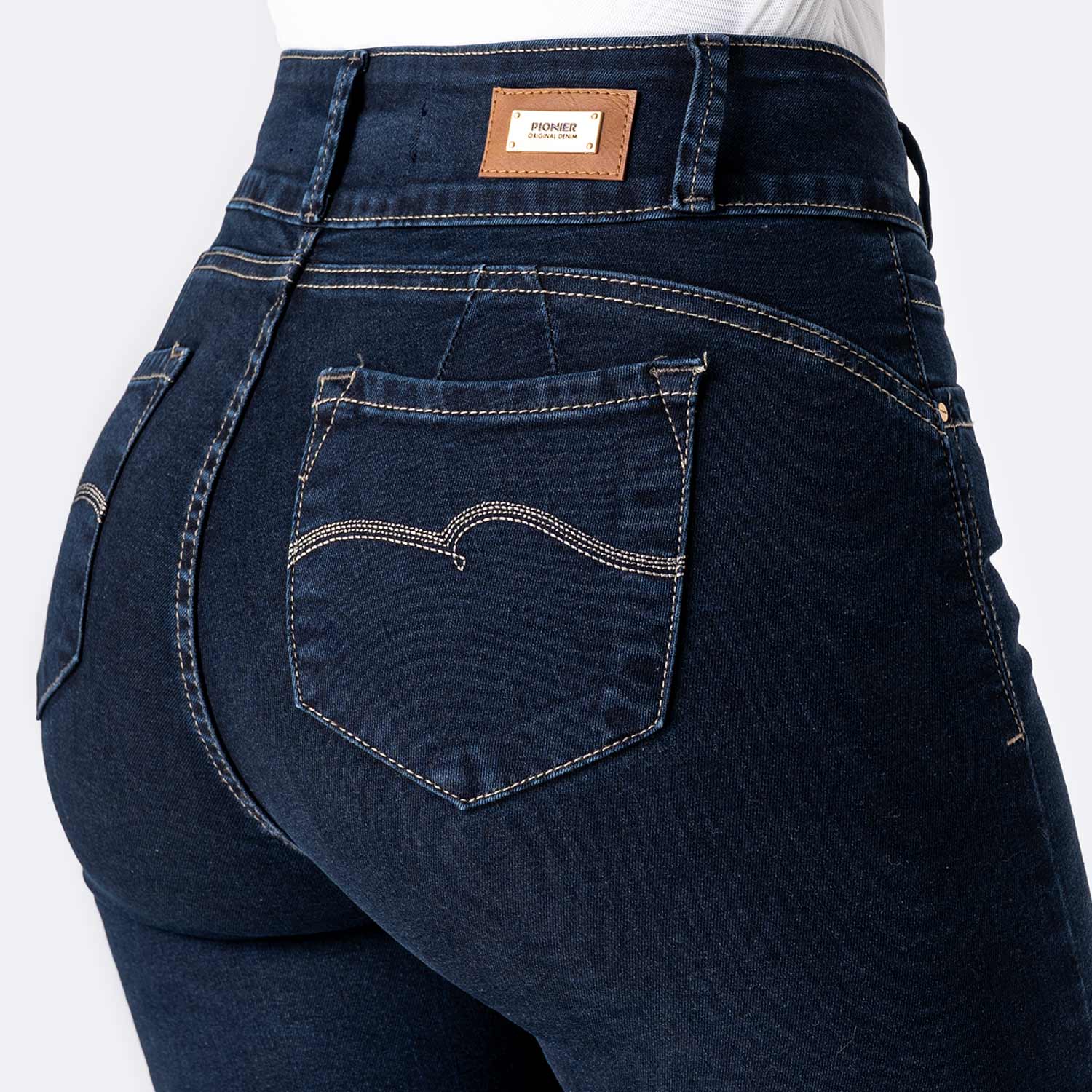 PANTALÓN JEAN DENIM STRETCH MUJER PIONIER LARISSA - 4